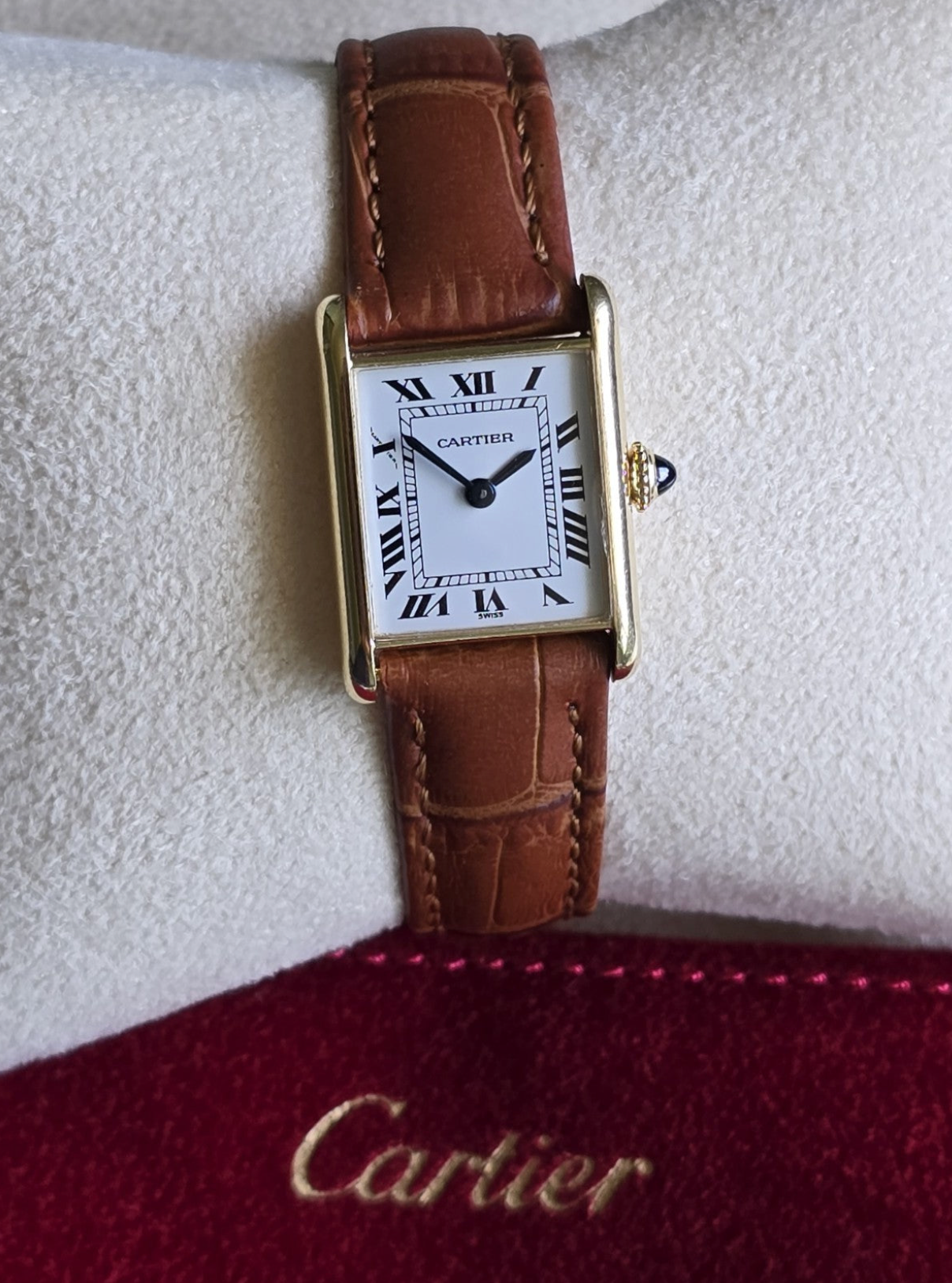 Cartier Louis Tank 6711 | 18K Gold | Vintage 1970s Manual Wind | Serviced by Cartier | Paris Dial | Box & Service Paperwork