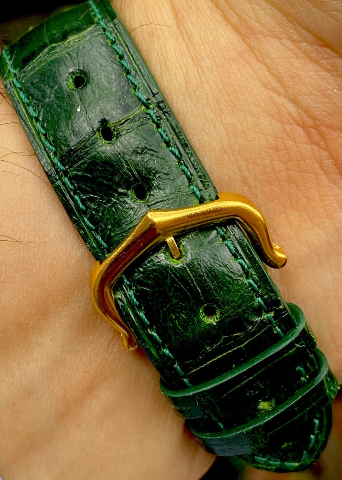 Vintage Cartier Tank Pre-Must LM Watch | 24x31mm | Manual Wind | 18K Gold Electroplated | Original Strap & Pouch | Men’s Classic