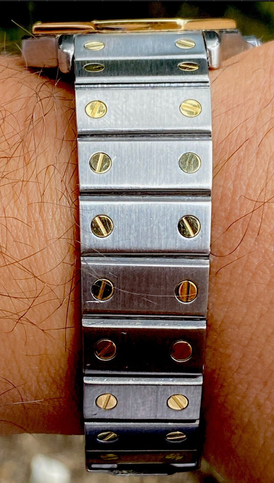 Vintage Cartier Santos Octagon Watch 29mm | Ref. 2966 | 18K & Steel | Auto Cal 2670 | Spiderweb Dial | Box | Men’s Luxury Watch