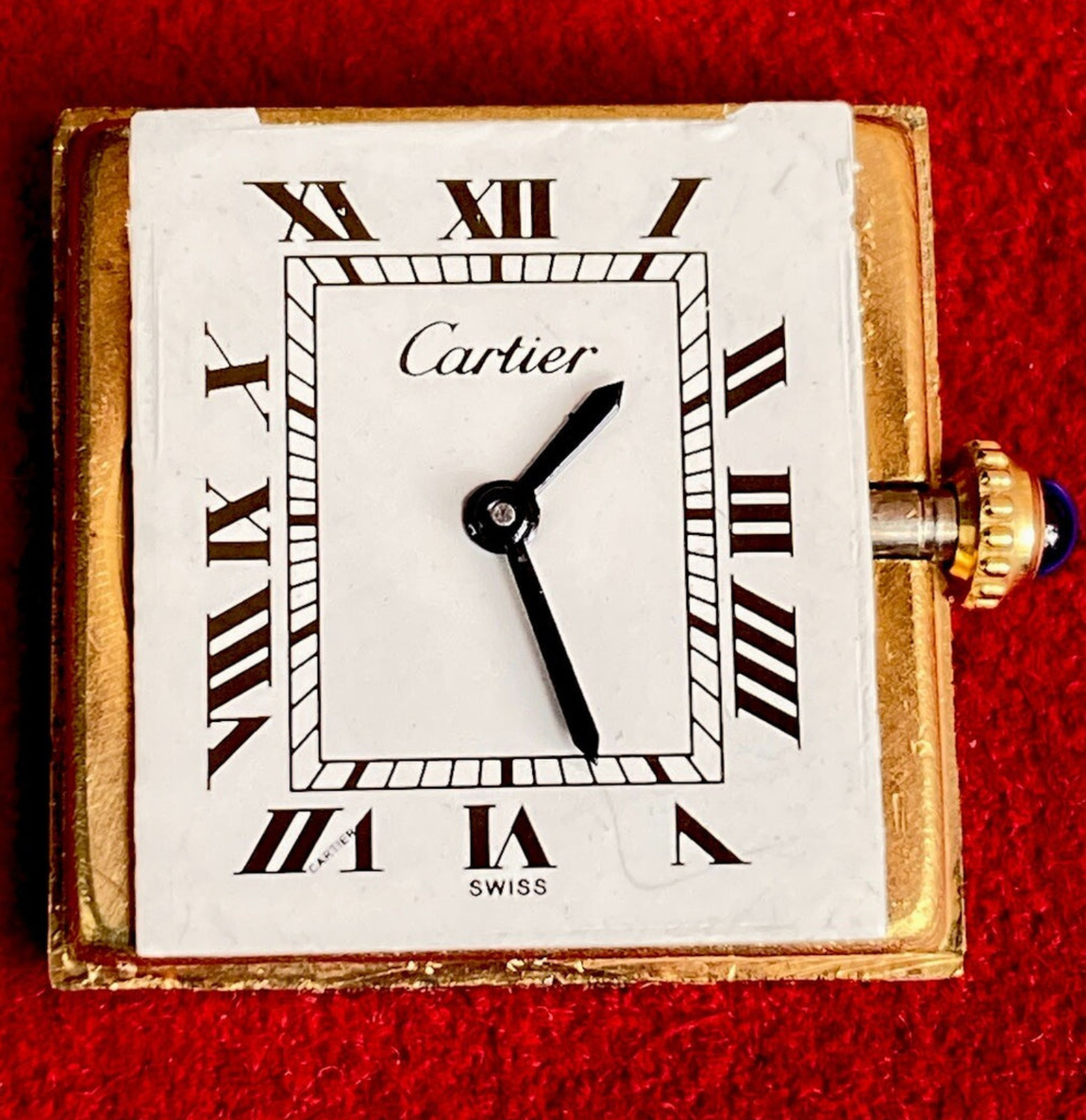 Vintage Cartier Tank Pre-Must LM Watch | 24x31mm | Manual Wind | 18K Gold Electroplated | Original Strap & Pouch | Men’s Classic