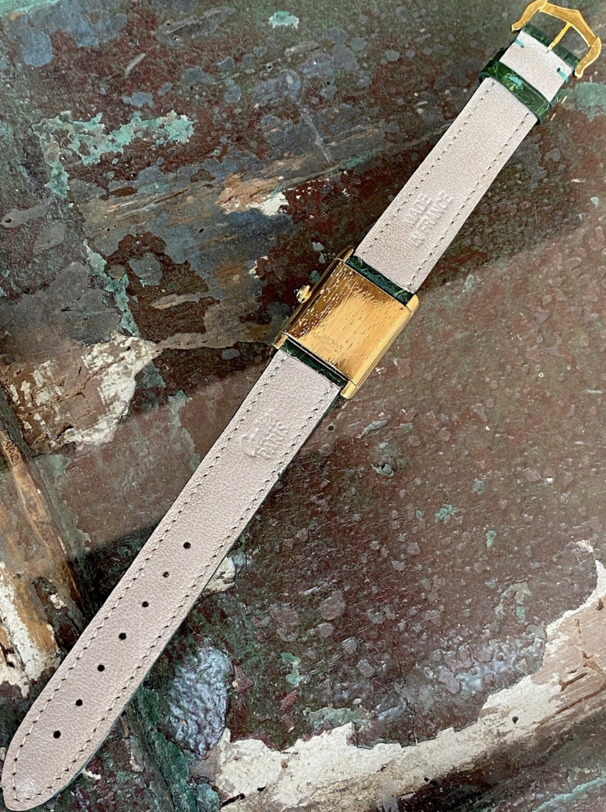 Vintage Cartier Tank Pre-Must LM Watch | 24x31mm | Manual Wind | 18K Gold Electroplated | Original Strap & Pouch | Men’s Classic