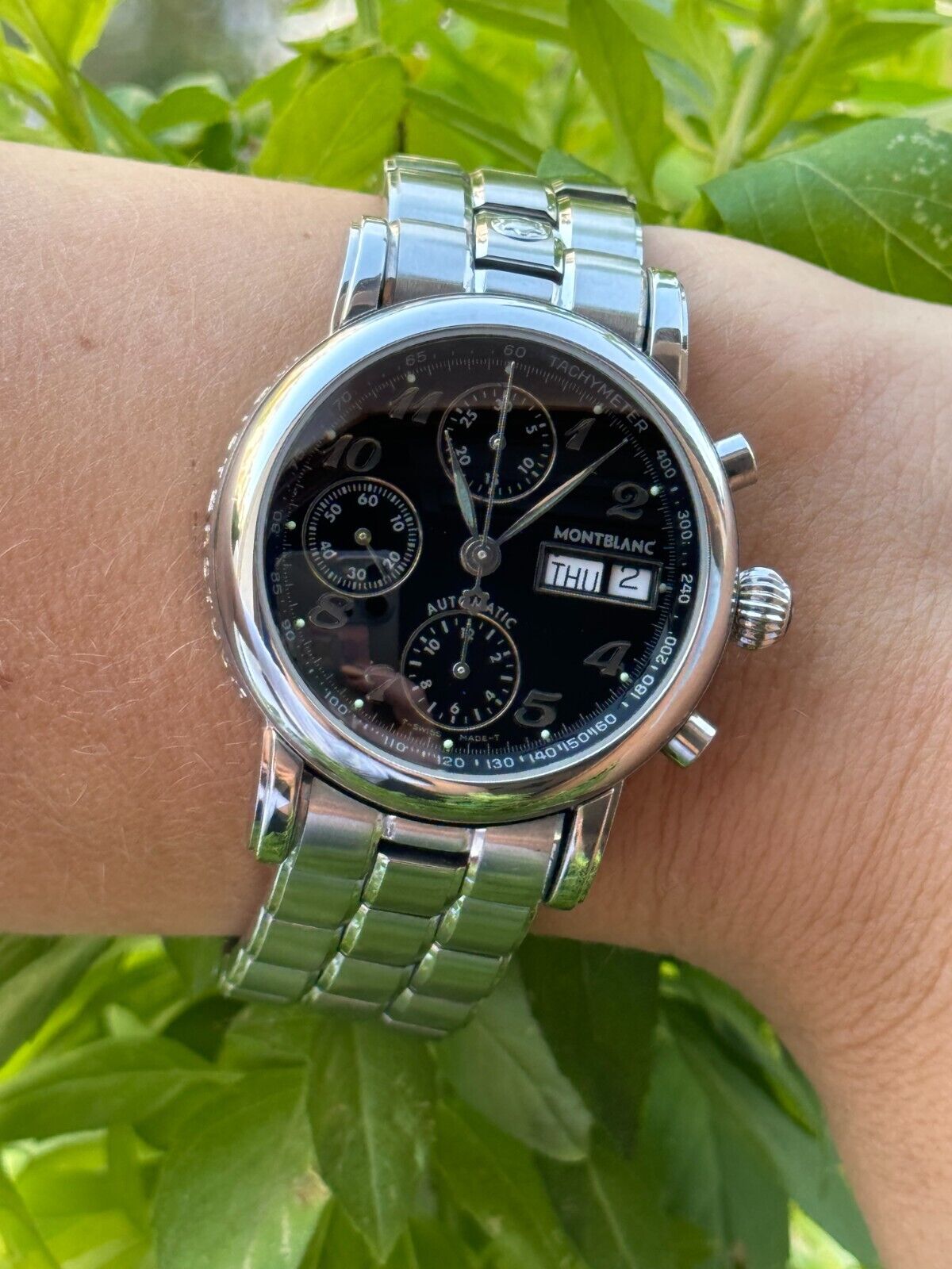 Montblanc Meisterstuck 7016 Watch Chronograph Day Date Automatic Mens 38mm Swiss