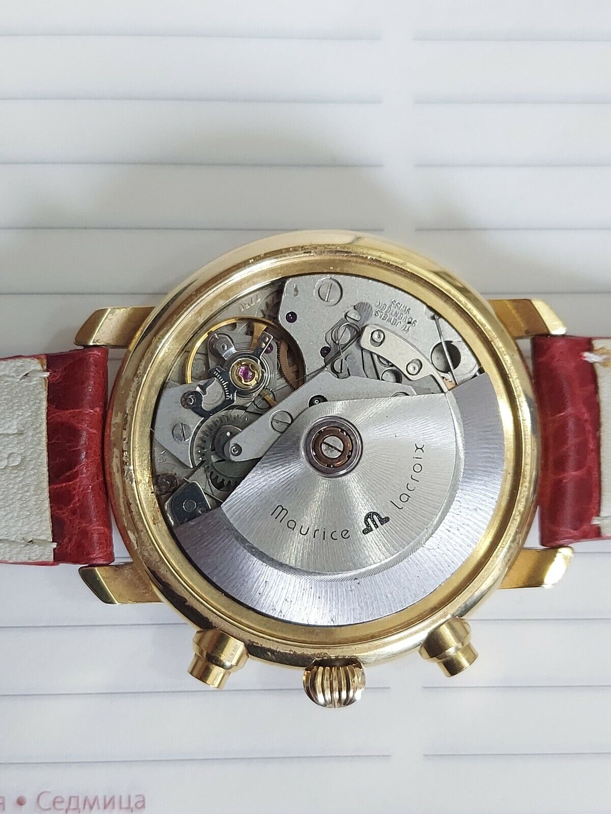 MAURICE LACROIX MASTERPIECE WATCH 39353 CHRONOGRAPH AUTOMATIC DAY DATE MENS 38mm