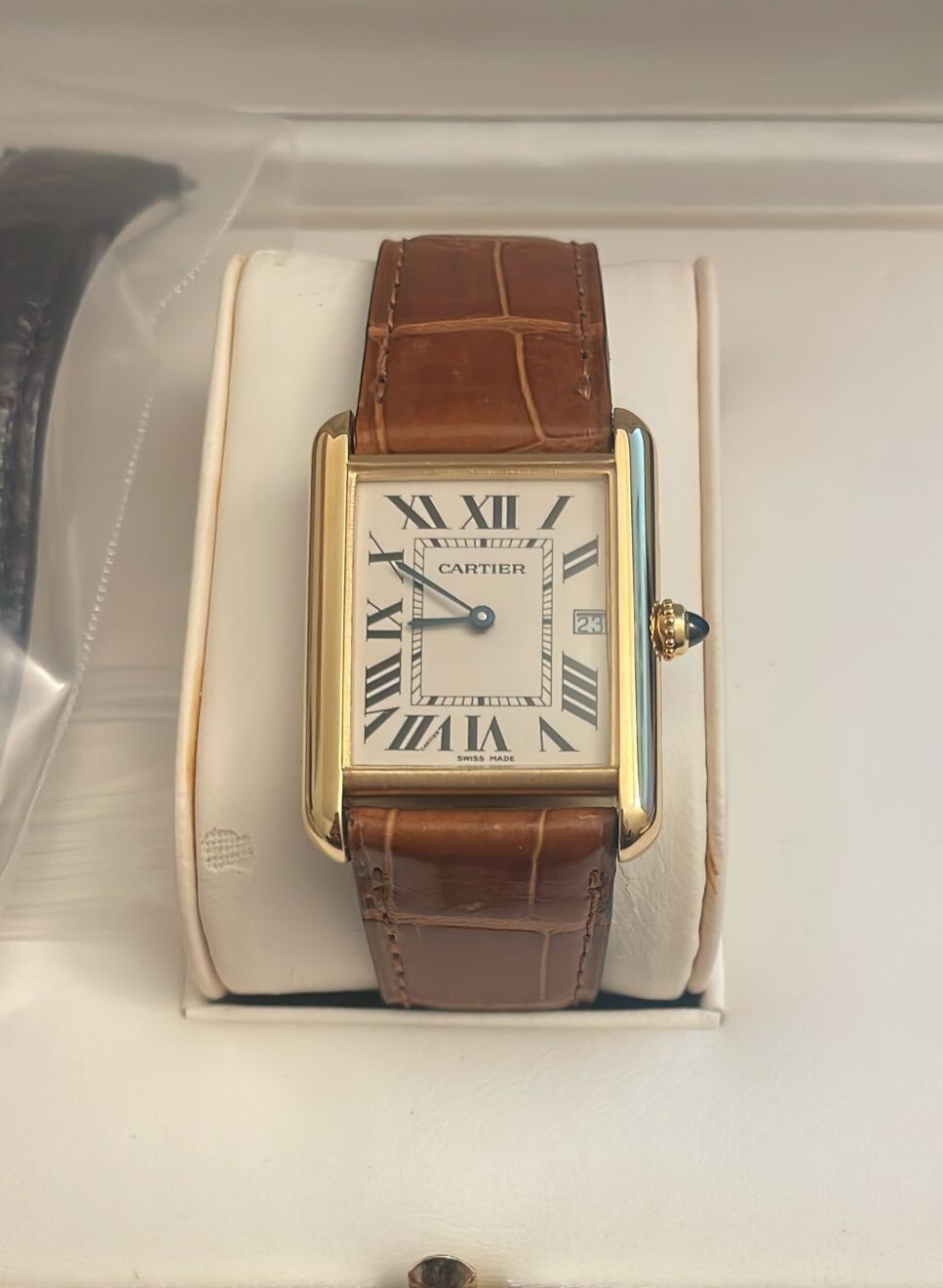 Cartier Tank Louis 2441 Full Set | Serviced by Cartier 2025 | Box, Papers, Bands Included