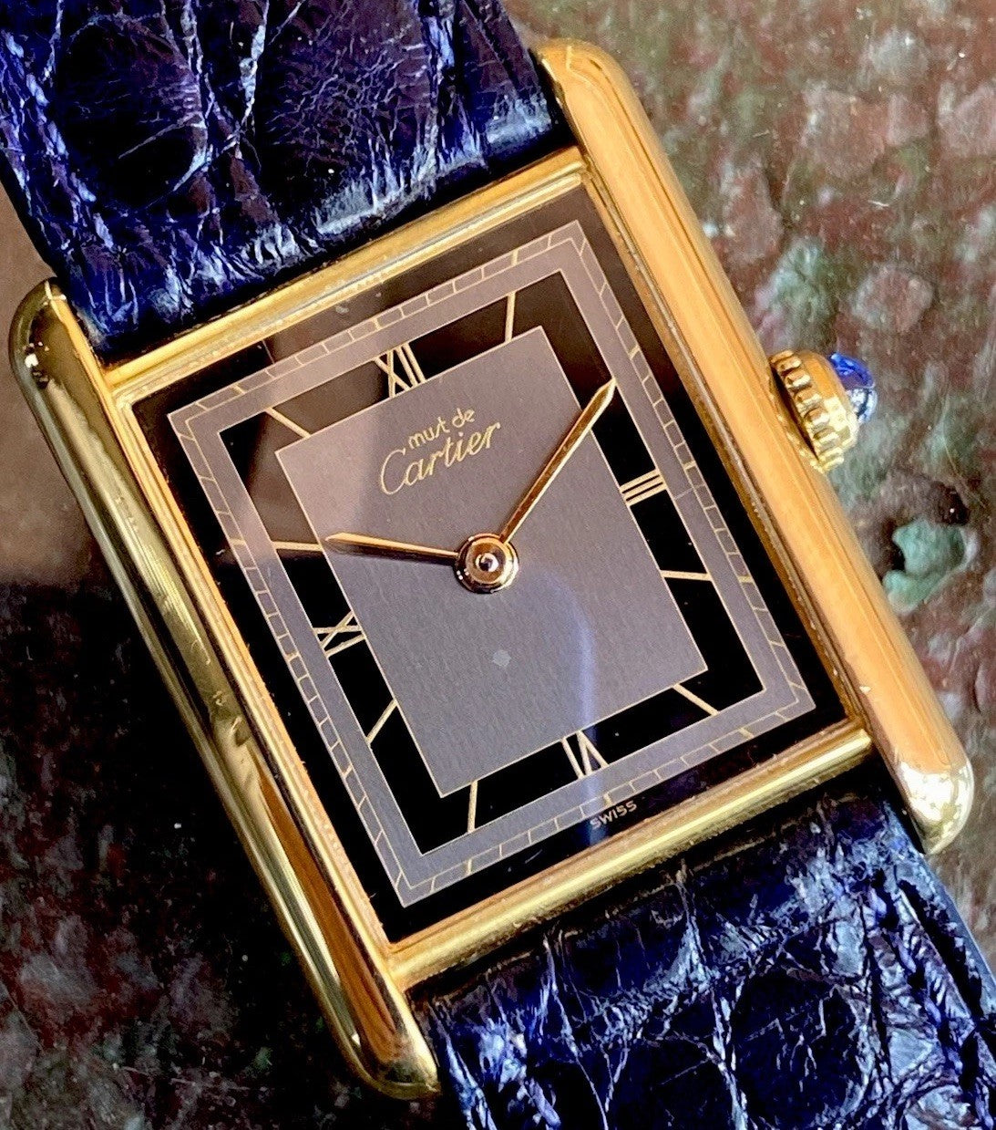 Cartier Tank LM 24x31mm Quartz | Silver 925 & 18K Gold Plated | Ref. 590005 | Burgundy Strap