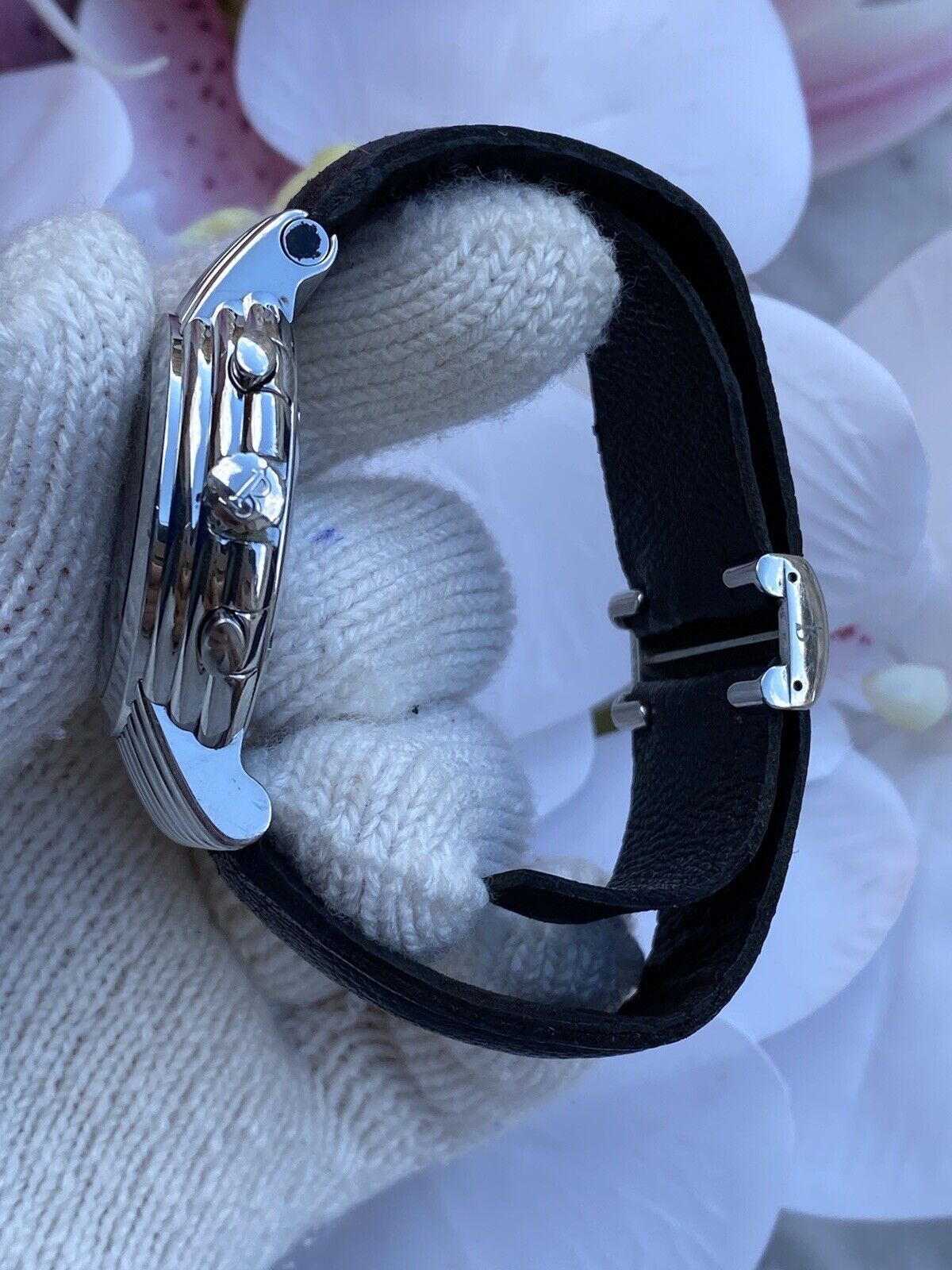 Boucheron Reflet Solis Watch Chronograph Quartz Mens 40mm Swiss Made