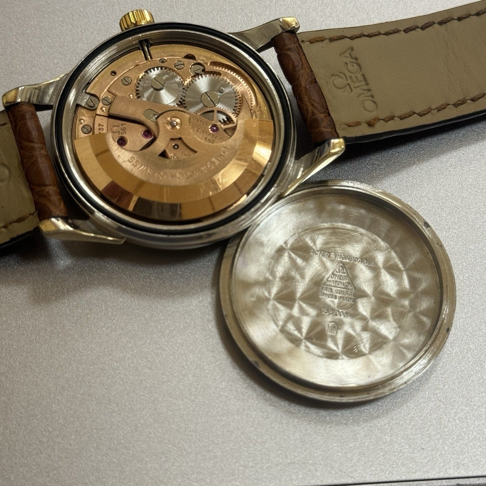 Omega Constellation Automatic Pie Pan Dial Gold & Steel Mens 34mm Swiss Made