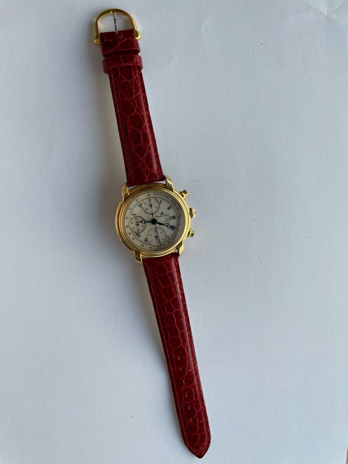 MAURICE LACROIX MASTERPIECE WATCH 39353 CHRONOGRAPH AUTOMATIC DAY DATE MENS 38mm