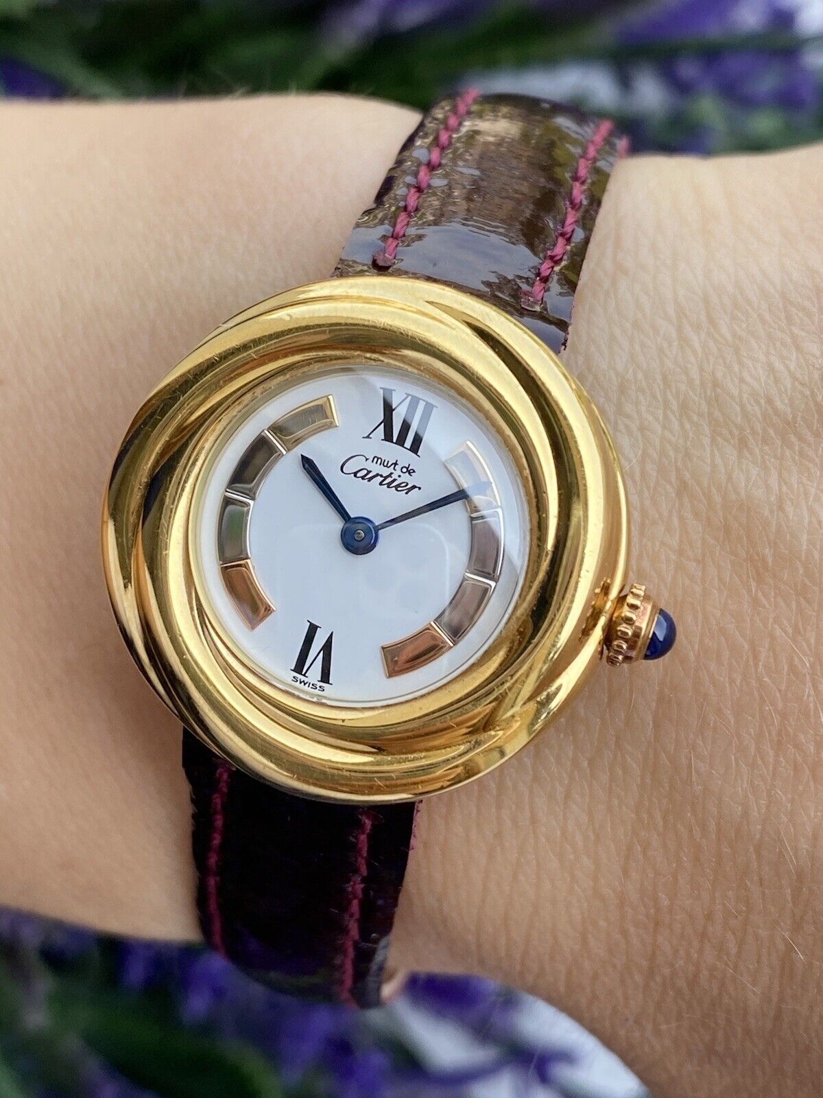 Vintage Cartier Must de Vermeil Trinity Watch | Ref. 2735 | Quartz | Swiss Made | Lady’s Watch | 27mm | Argent 925 | Original Buckle