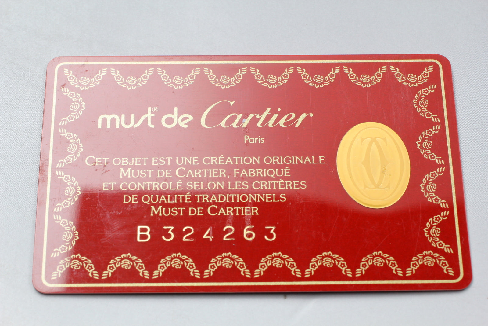 Cartier Tank Must Red Dial | Manual Wind Watch | Vintage Rare Beauty | Full Set with Box & Papers | 23mm x 30mm