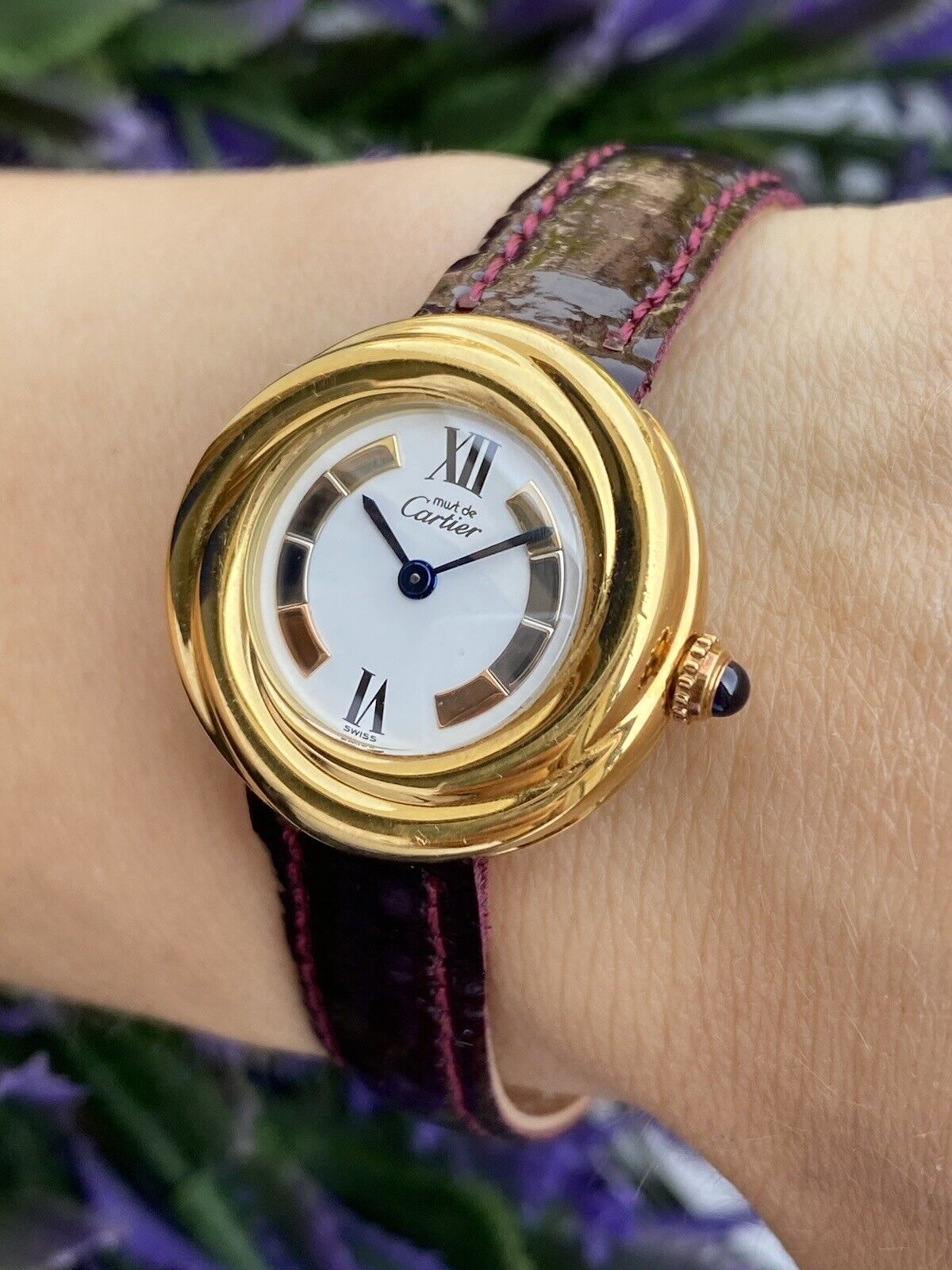 Vintage Cartier Must de Vermeil Trinity Watch | Ref. 2735 | Quartz | Swiss Made | Lady’s Watch | 27mm | Argent 925 | Original Buckle