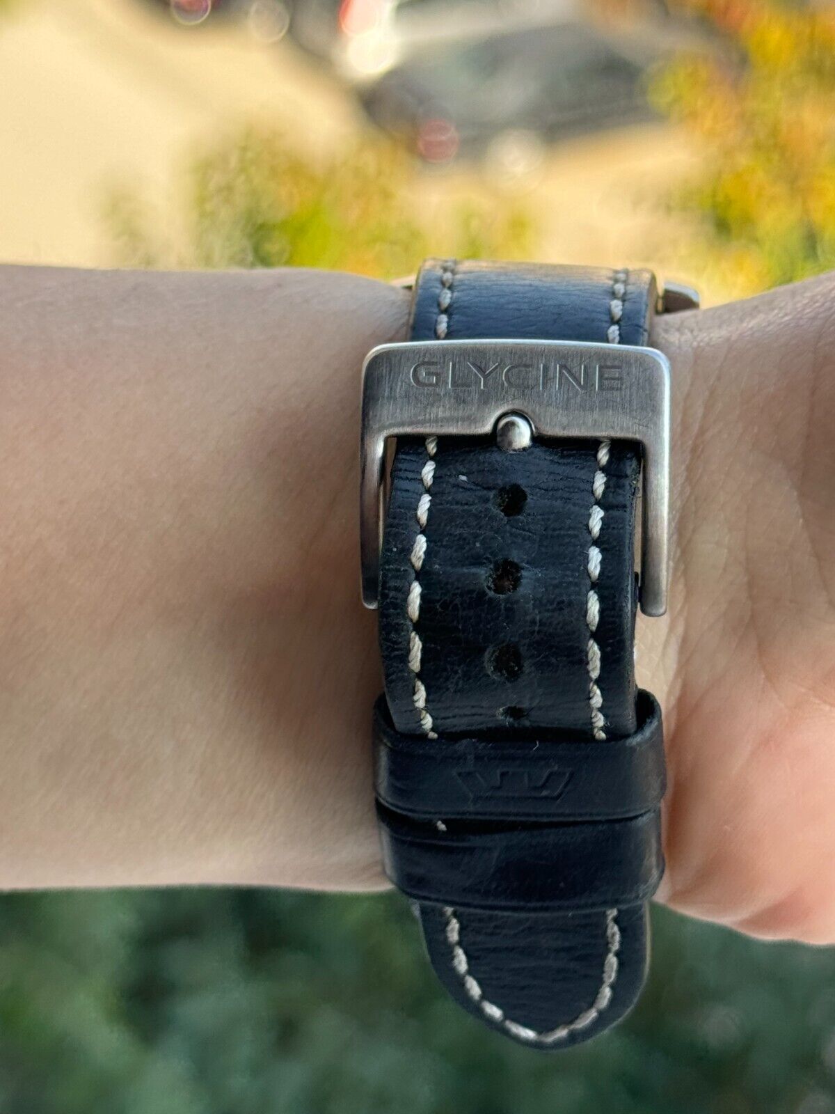 Glycine Airman World Timer Watch 3927.2 Automatic Mens 46mm Swiss Made