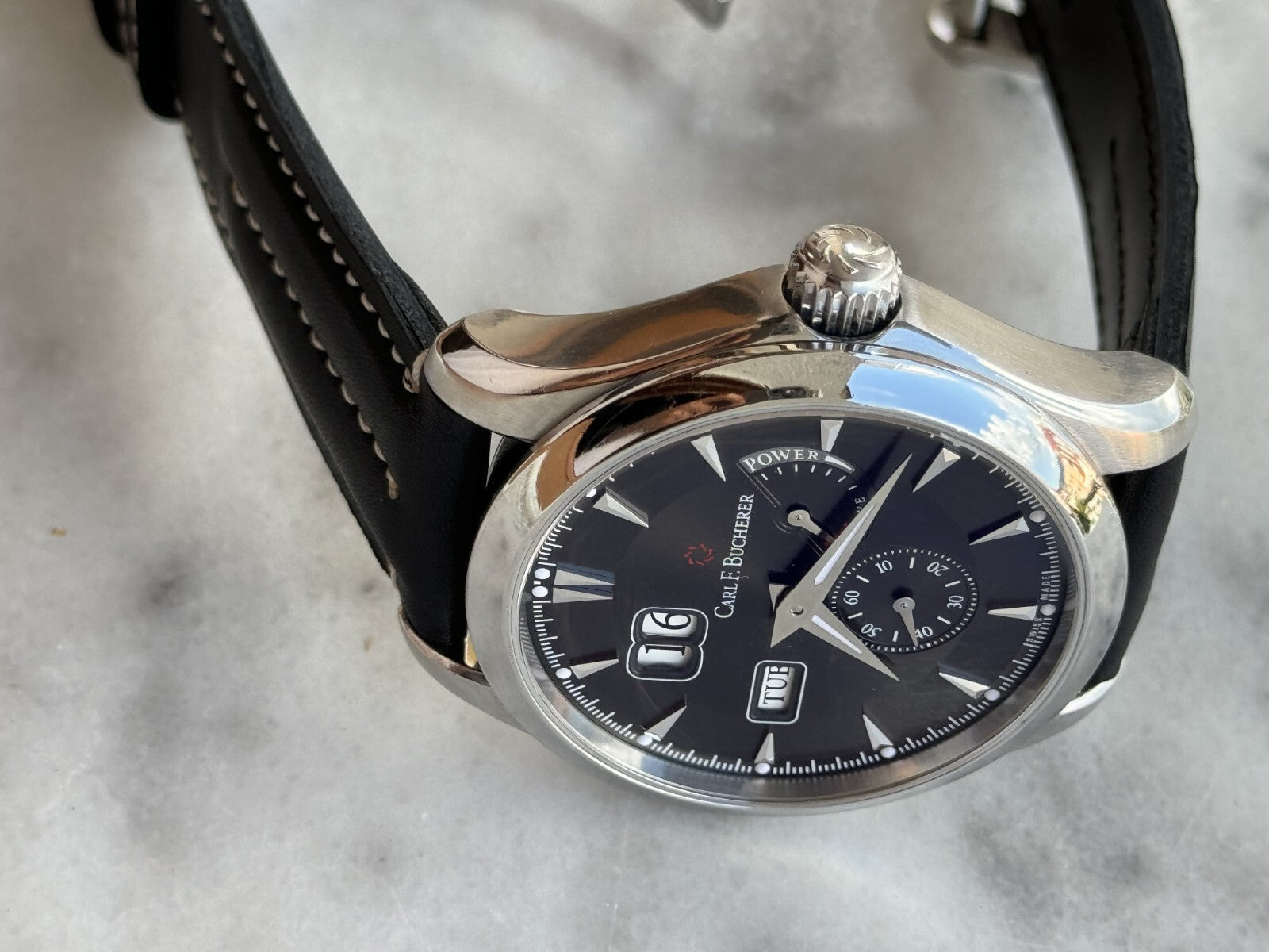 Carl F.Bucherer Manero Power Reserve Watch Automatic Mens 43.5mm Swiss Made