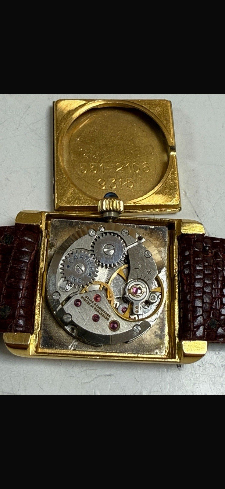 Cartier Tank Vermeil Manual Watch | Vintage Lady’s Swiss Made | Gold-Plated Stainless Steel | 24mm Case | New Leather Strap