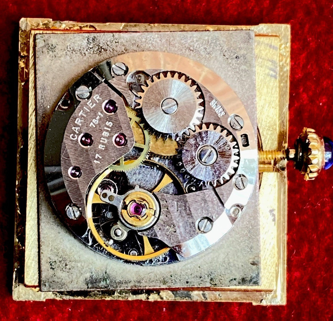 Cartier Tank LM 23mm Manual Wind | Silver 925 & 18K Gold Plated | Burgundy Dial | Ref. 78-1