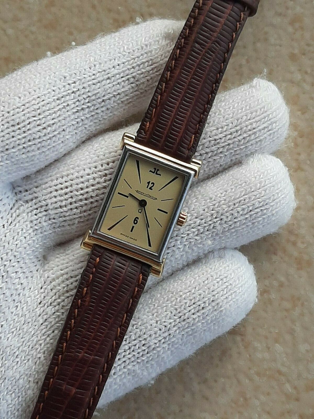 JAEGER LECOULTRE WATCH QUARTZ GOLD 18K & S/S LADY SWISS MADE 160 012 5