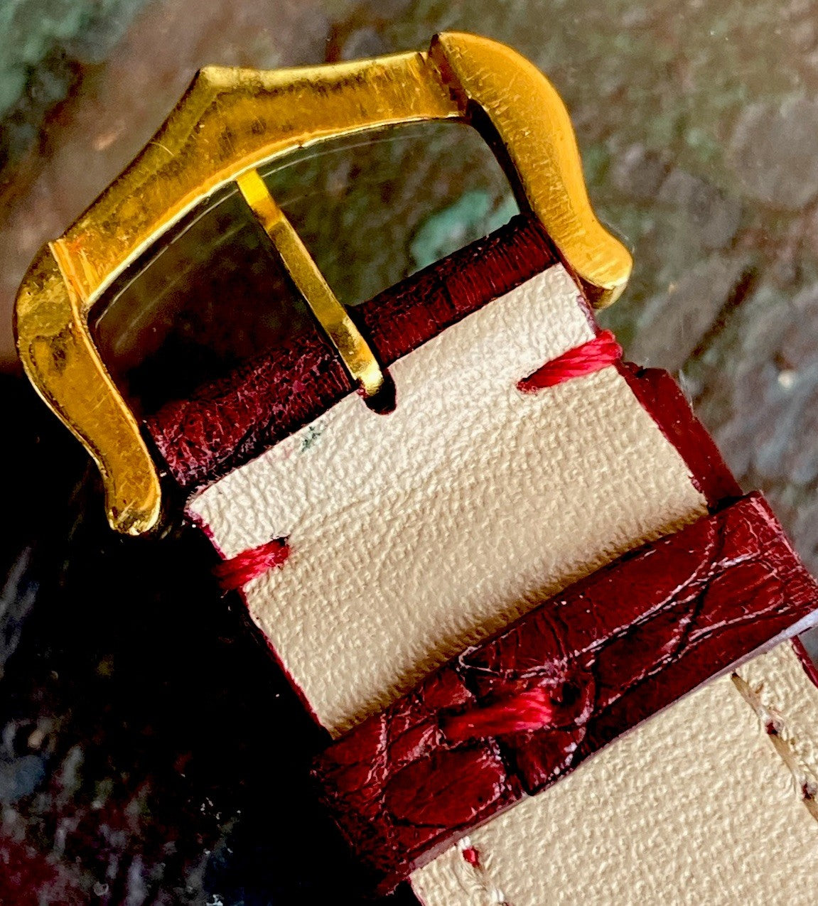 Cartier Tank LM 23mm Manual Wind | Silver 925 & 18K Gold Plated | Burgundy Dial | Ref. 78-1