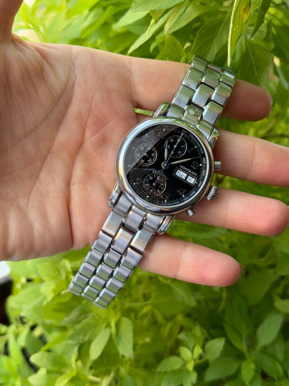 Montblanc Meisterstuck 7016 Watch Chronograph Day Date Automatic Mens 38mm Swiss