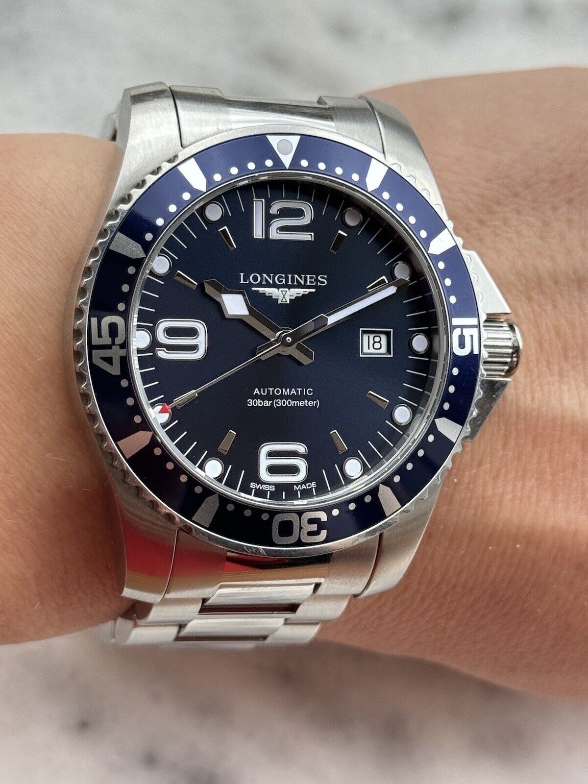 Longines HydroConquest Automatic Blue Dial Mens 44mm Swiss Made L3.841.4