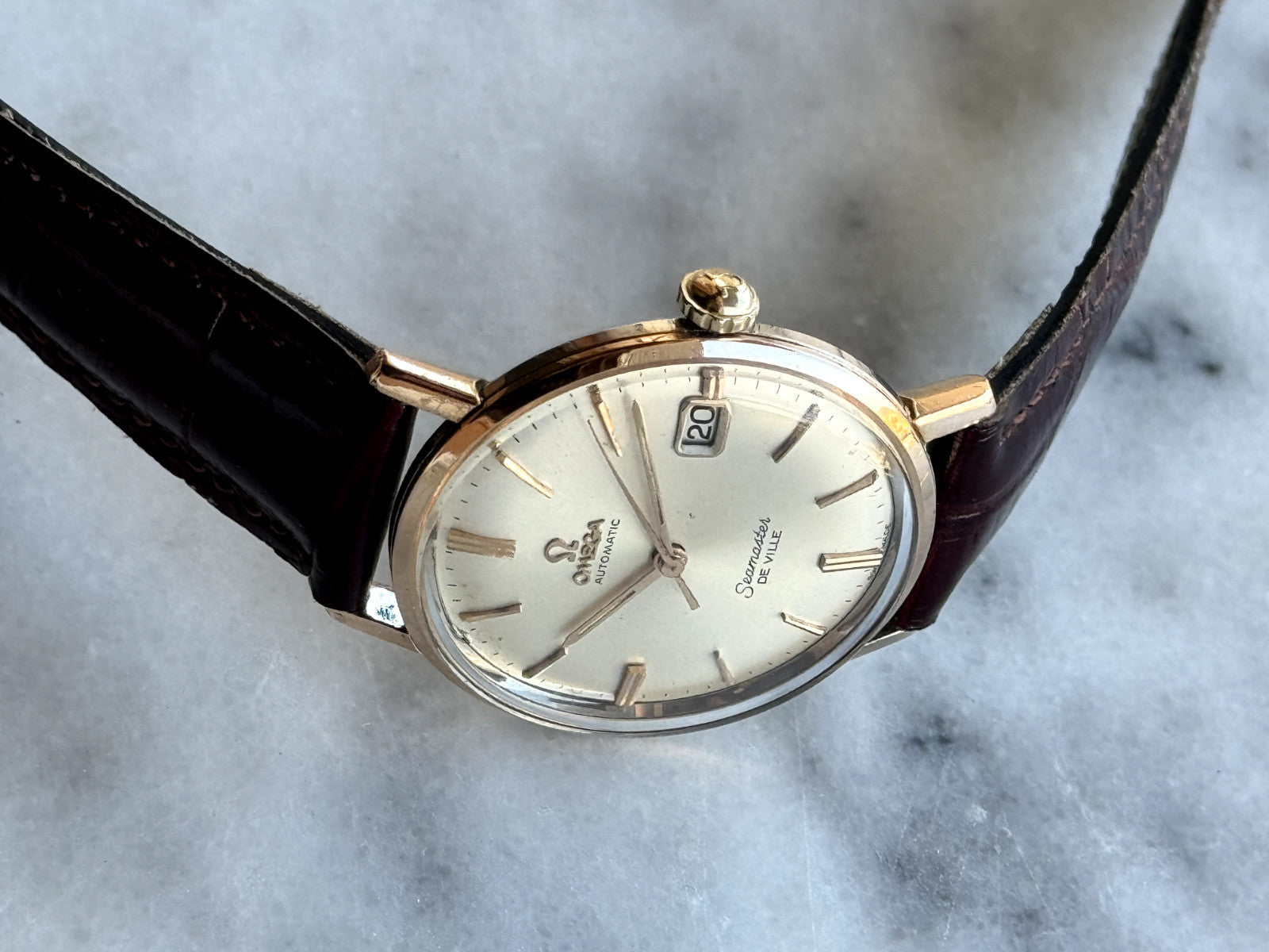 Omega Seamaster De Ville Automatic Cal.562 Gold 14k Bezel & Steel Mens 34.5mm