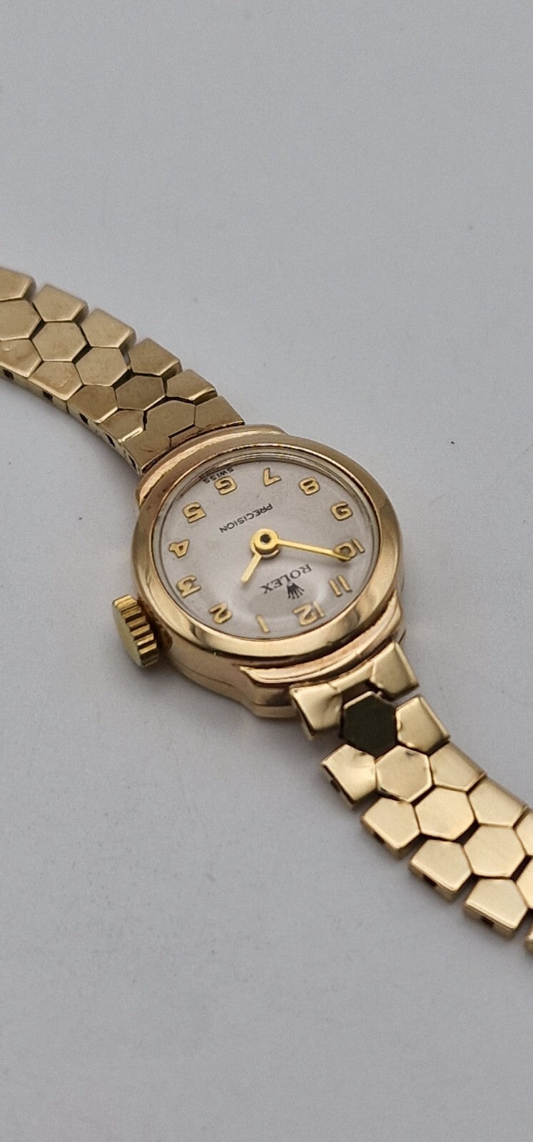 Rolex 9ct Gold Lady’s Vintage 1950’s Mechanical Watch | Precision | 17 Jewel Movement | Gold Bracelet