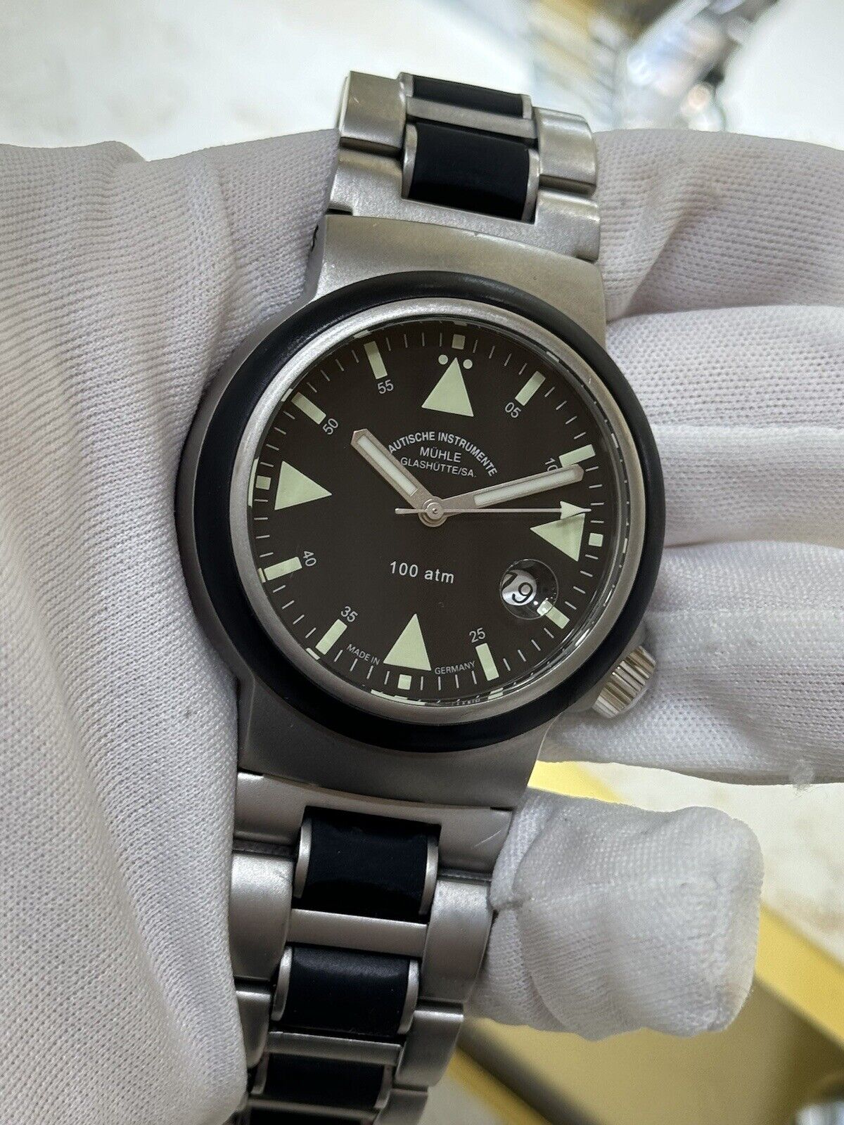 Muhle Glashutte Rescue Timer S.A.R Watch Automatic Mens 42.5mm Made In Germany