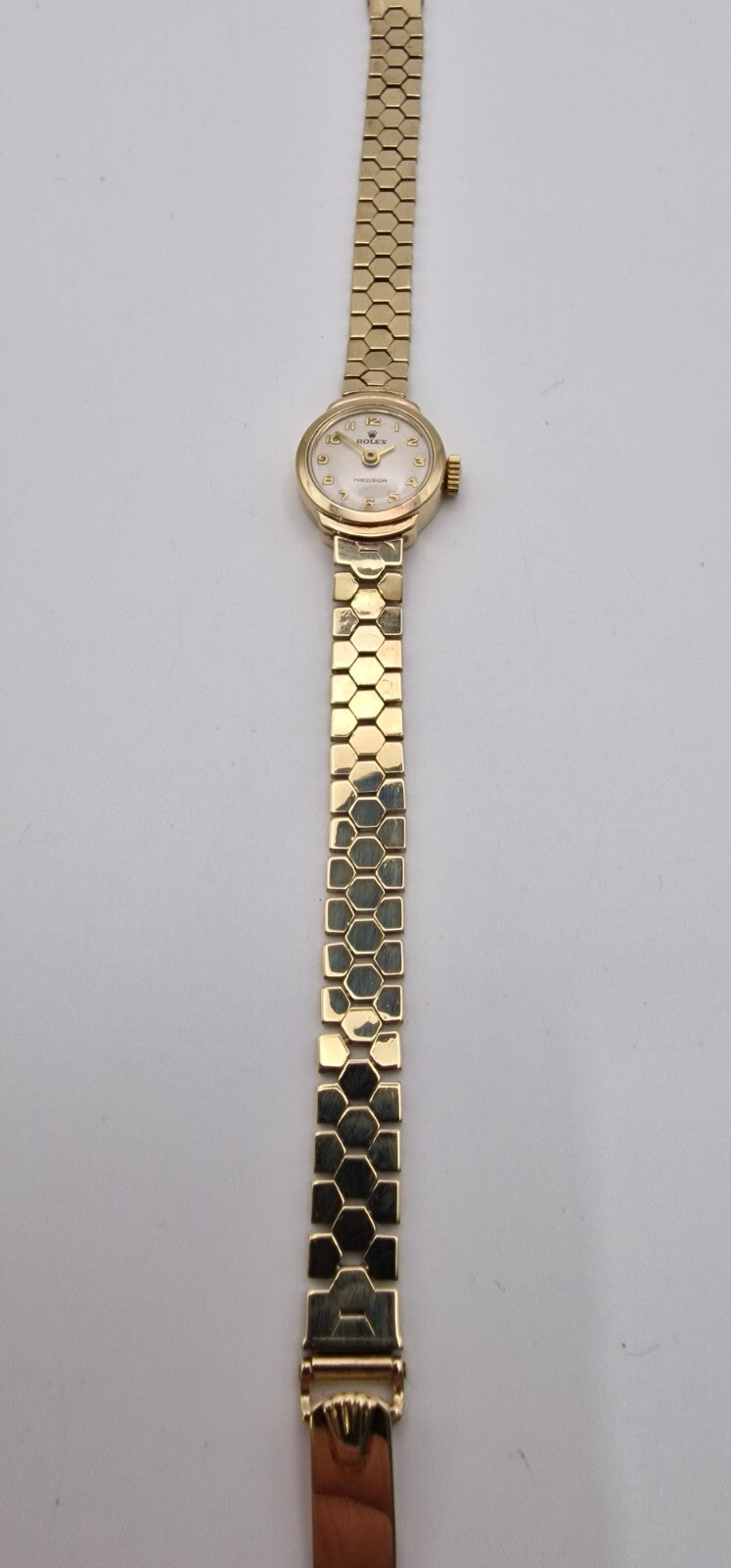 Rolex 9ct Gold Lady’s Vintage 1950’s Mechanical Watch | Precision | 17 Jewel Movement | Gold Bracelet