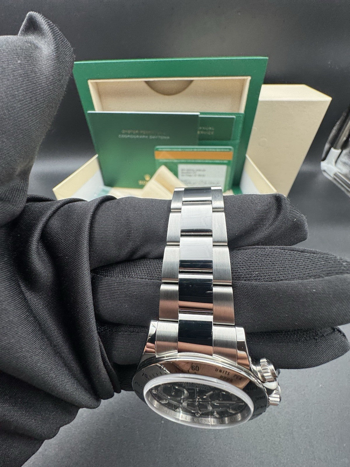 2016 Rolex Daytona Cosmograph 116520 Oyster Bracelet Black Dial Complete Set