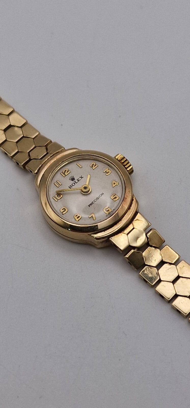 Rolex 9ct Gold Lady’s Vintage 1950’s Mechanical Watch | Precision | 17 Jewel Movement | Gold Bracelet