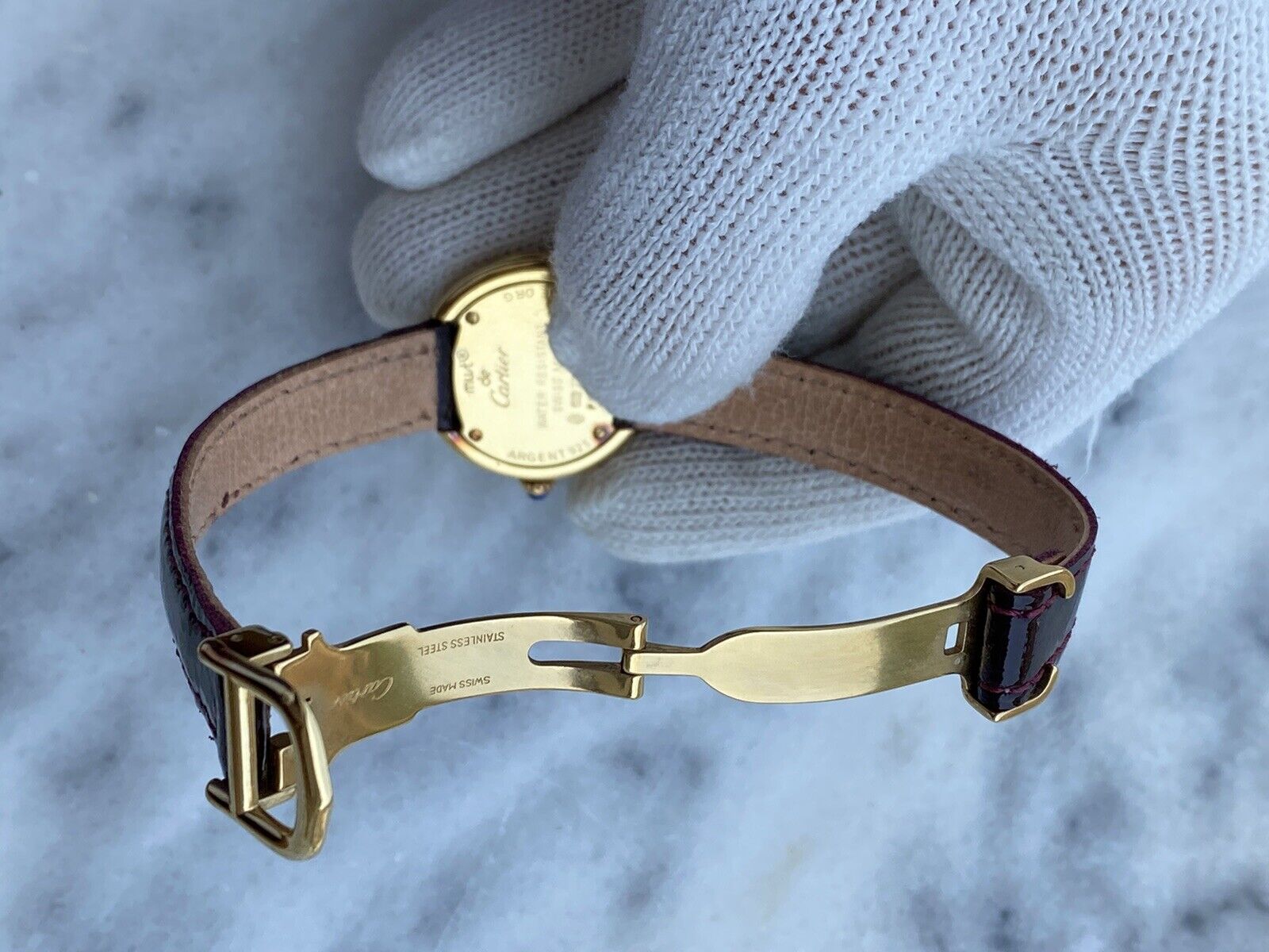 Vintage Cartier Must de Vermeil Trinity Watch | Ref. 2735 | Quartz | Swiss Made | Lady’s Watch | 27mm | Argent 925 | Original Buckle