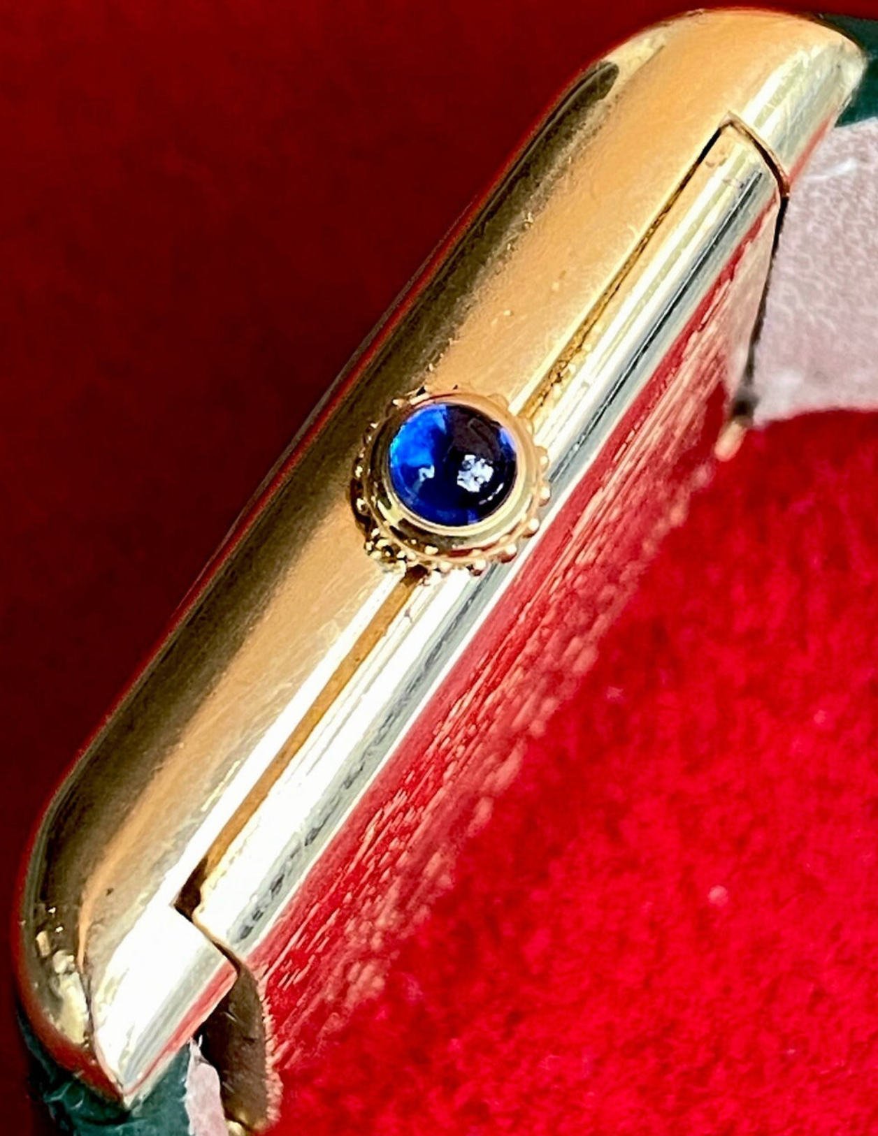 Vintage Cartier Tank Pre-Must LM Watch | 24x31mm | Manual Wind | 18K Gold Electroplated | Original Strap & Pouch | Men’s Classic