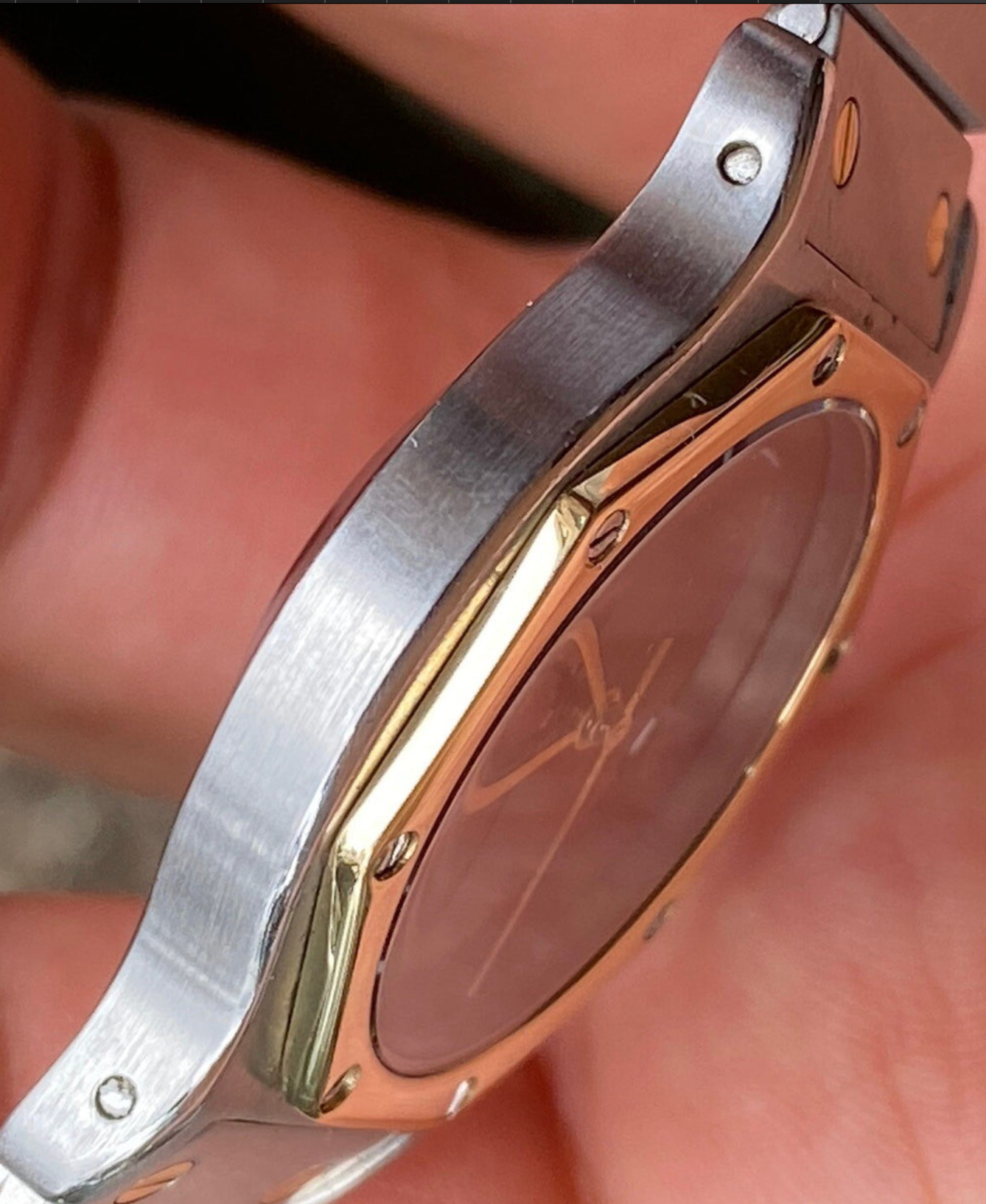 Vintage Cartier Santos Octagon Watch 29mm | Ref. 2966 | 18K & Steel | Auto Cal 2670 | Spiderweb Dial | Box | Men’s Luxury Watch