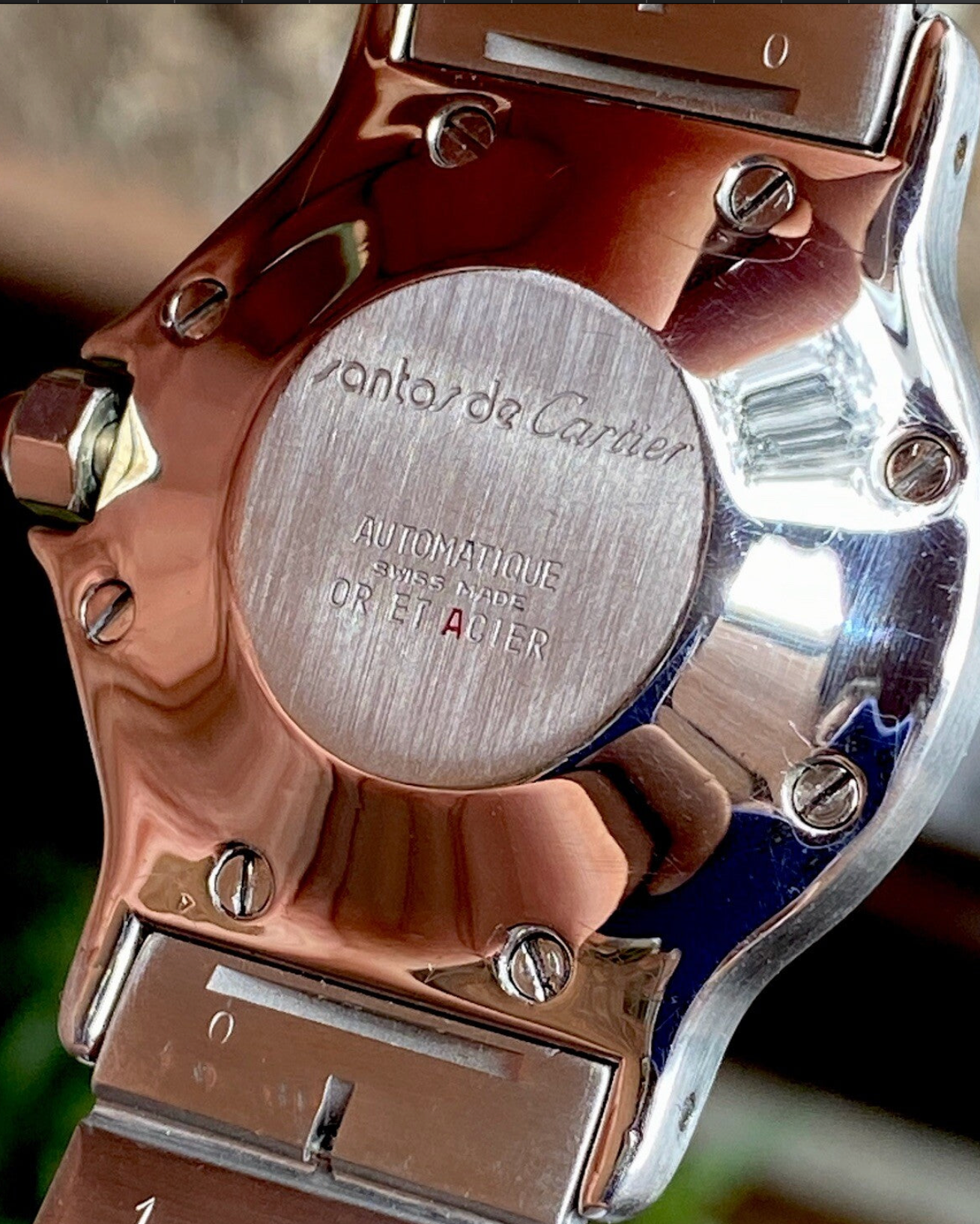 Vintage Cartier Santos Octagon Watch 29mm | Ref. 2966 | 18K & Steel | Auto Cal 2670 | Spiderweb Dial | Box | Men’s Luxury Watch