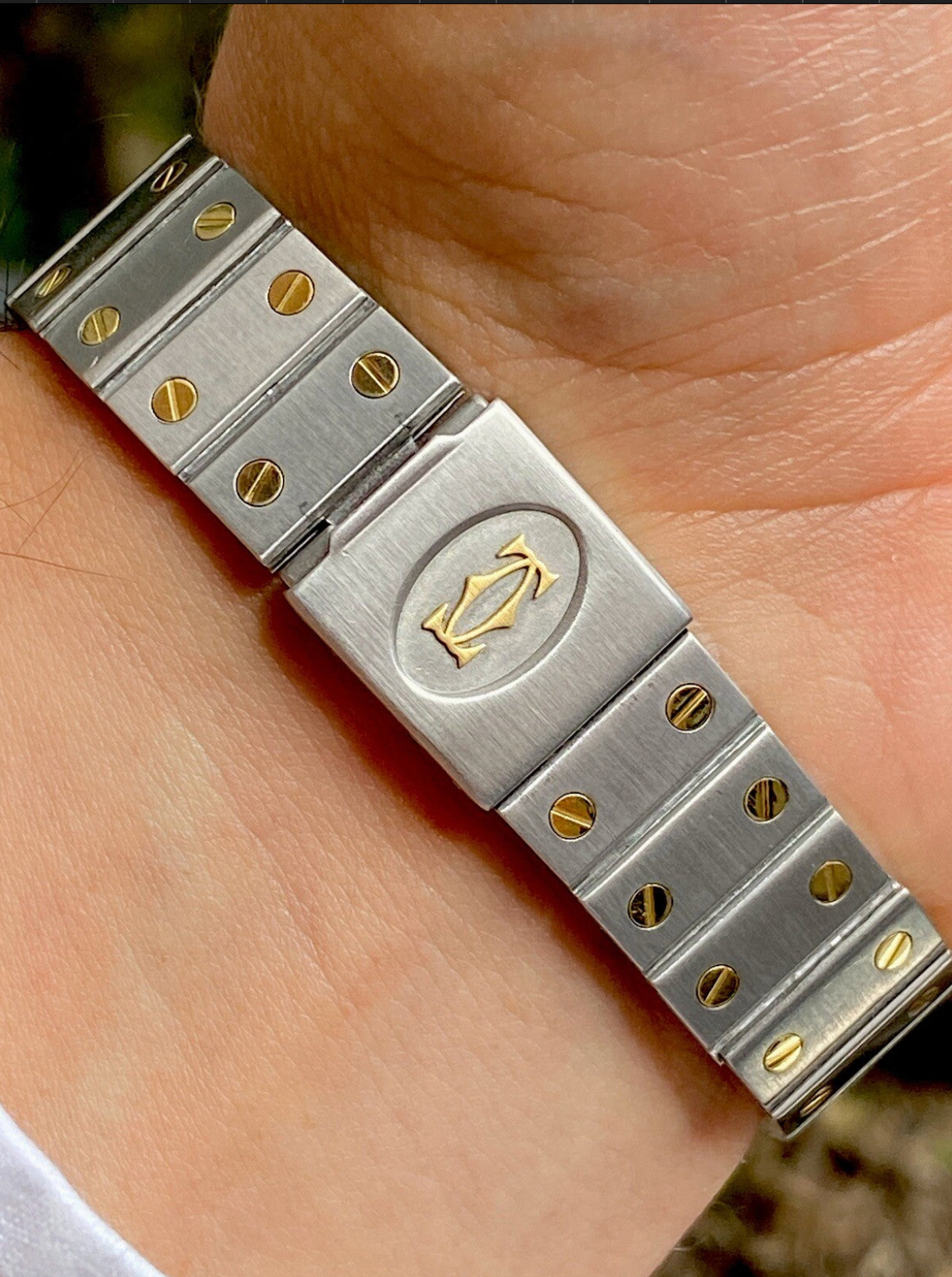 Vintage Cartier Santos Octagon Watch 29mm | Ref. 2966 | 18K & Steel | Auto Cal 2670 | Spiderweb Dial | Box | Men’s Luxury Watch