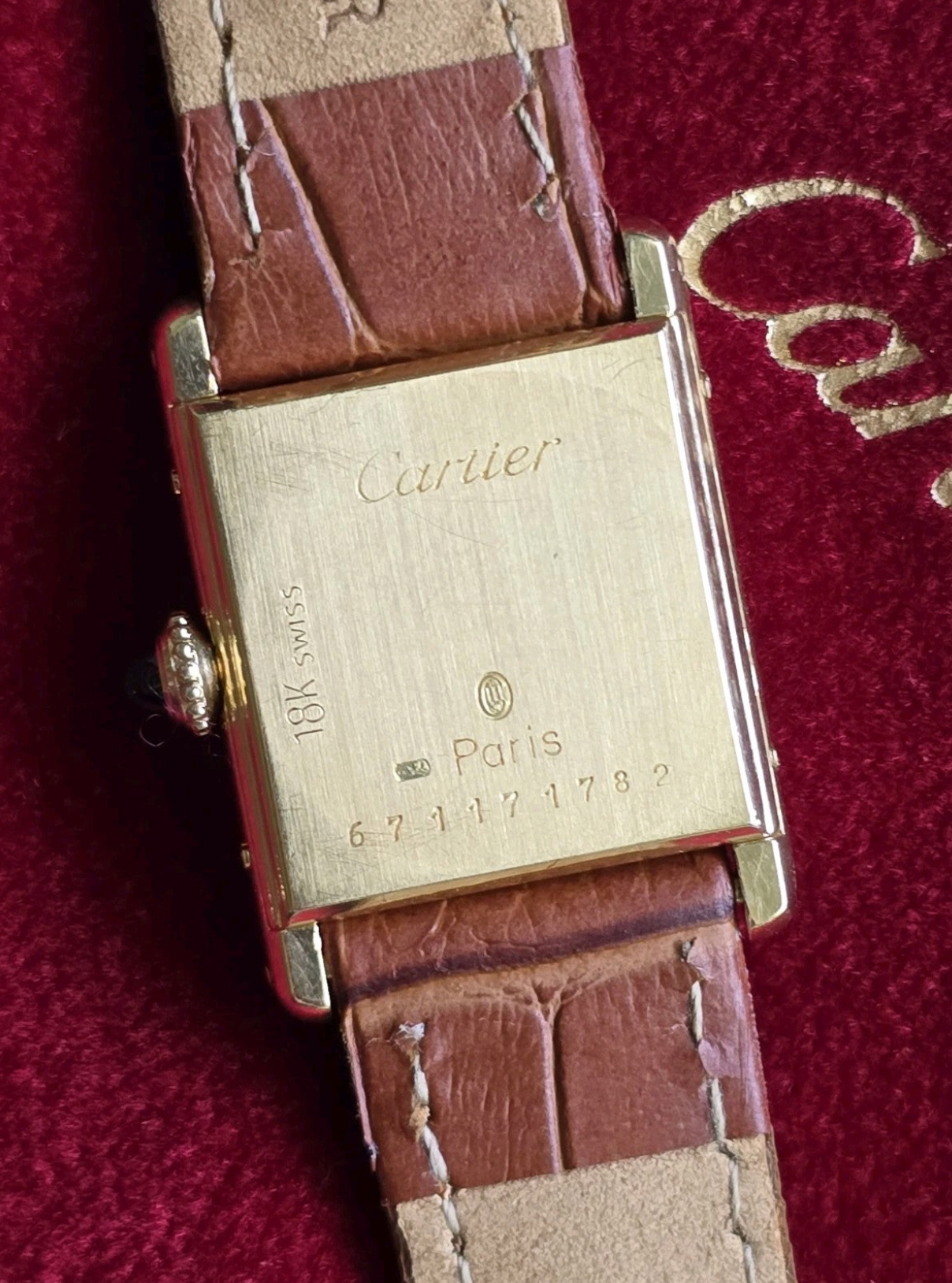 Cartier Louis Tank 6711 | 18K Gold | Vintage 1970s Manual Wind | Serviced by Cartier | Paris Dial | Box & Service Paperwork