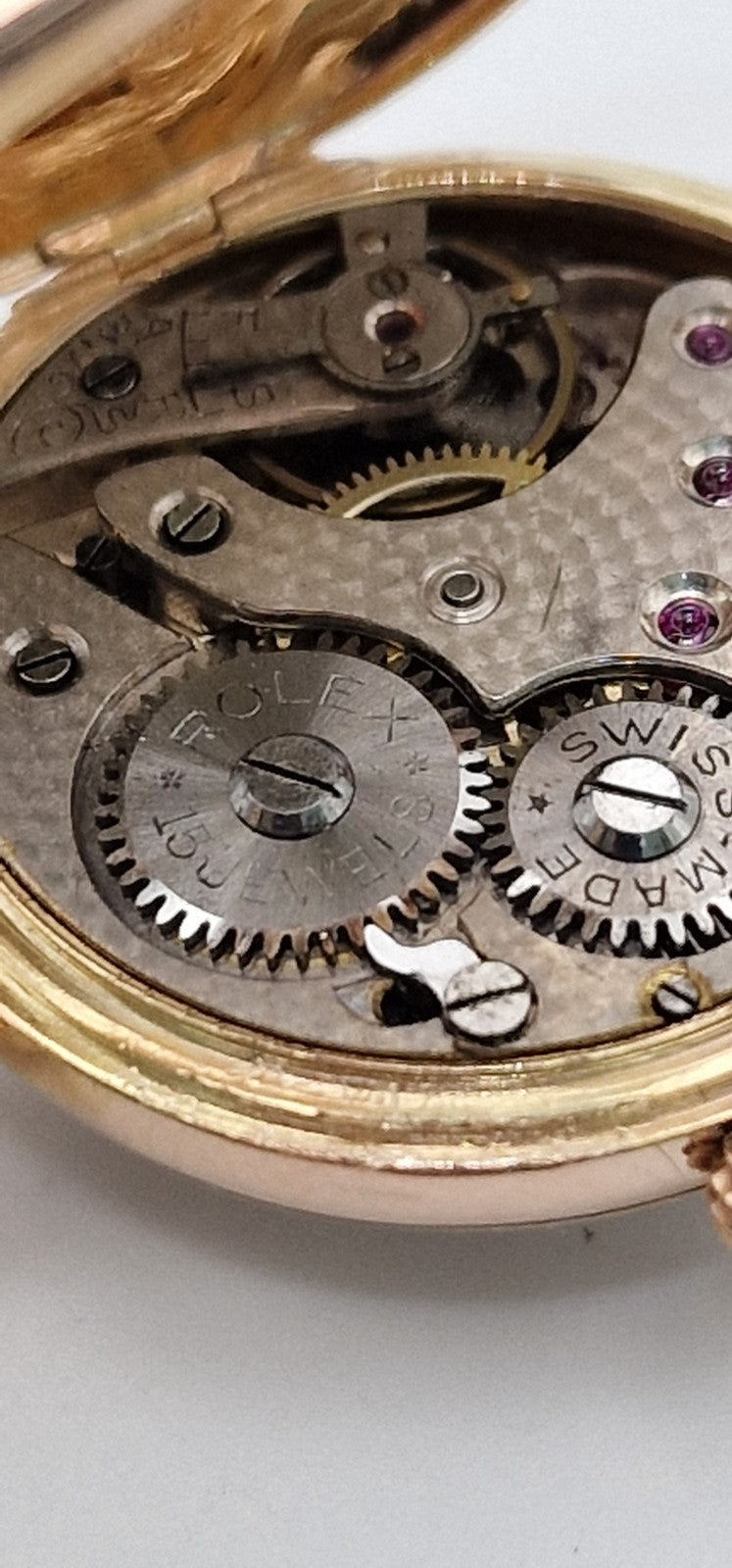 Vintage 1916 Rolex Ladies 9ct Rose Gold Mechanical Watch – Original Stretch Bracelet, Hallmarked