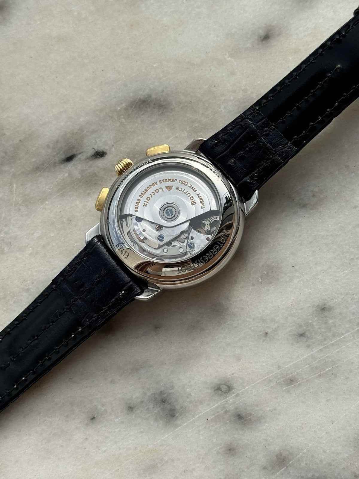 Maurice Lacroix Masterpiece Chronograph Automatic Blue Dial Mens 38mm 67413