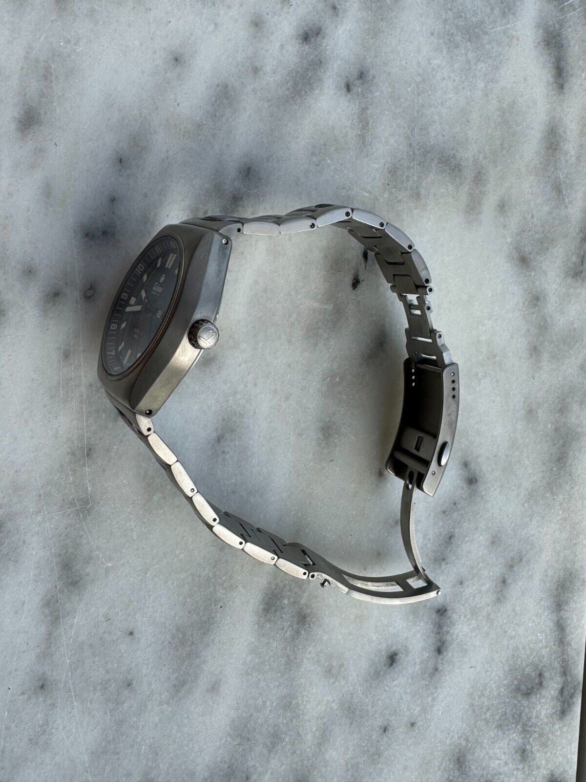 Tutima M2 Coastline 6150 Titanium Blue Dial Watch Automatic Day Date Mens 43mm