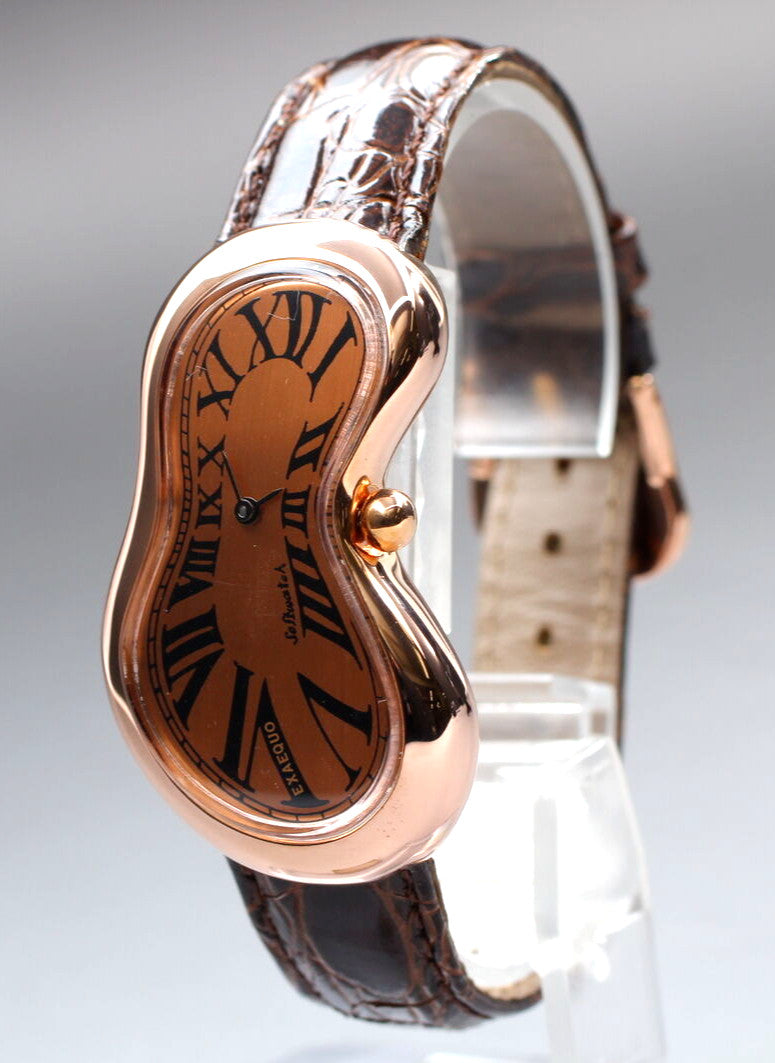 Salvador Dali Exaequo Softwatch 29mm Rose Gold Quartz Watch – Rare, w/ Box Set