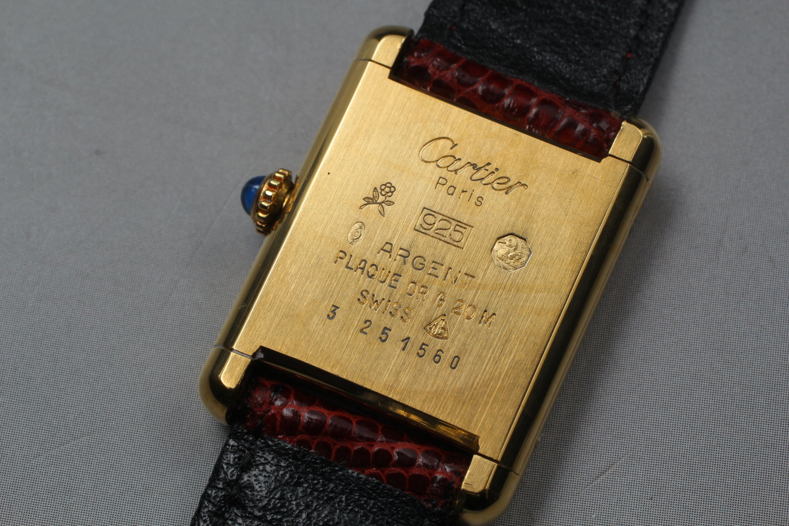 Cartier Tank Must Red Dial | Manual Wind Watch | Vintage Rare Beauty | Full Set with Box & Papers | 23mm x 30mm