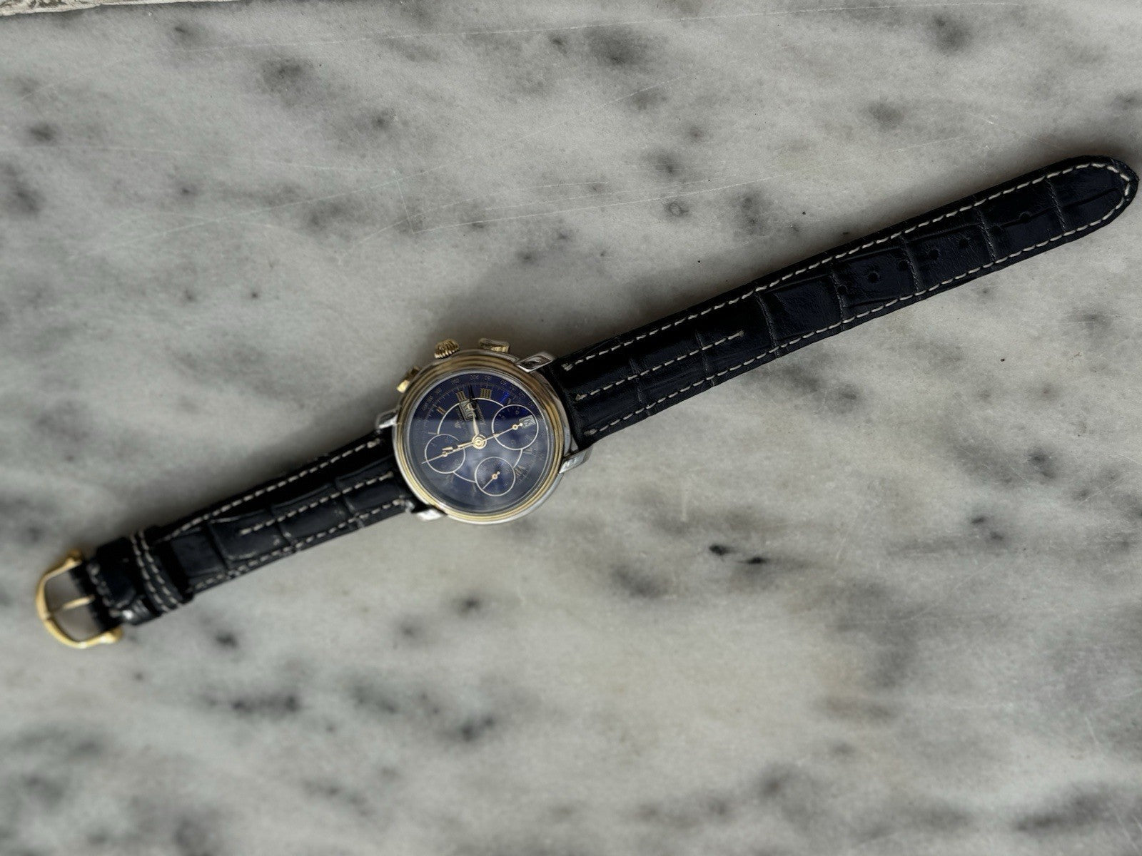 Maurice Lacroix Masterpiece Chronograph Automatic Blue Dial Mens 38mm 67413