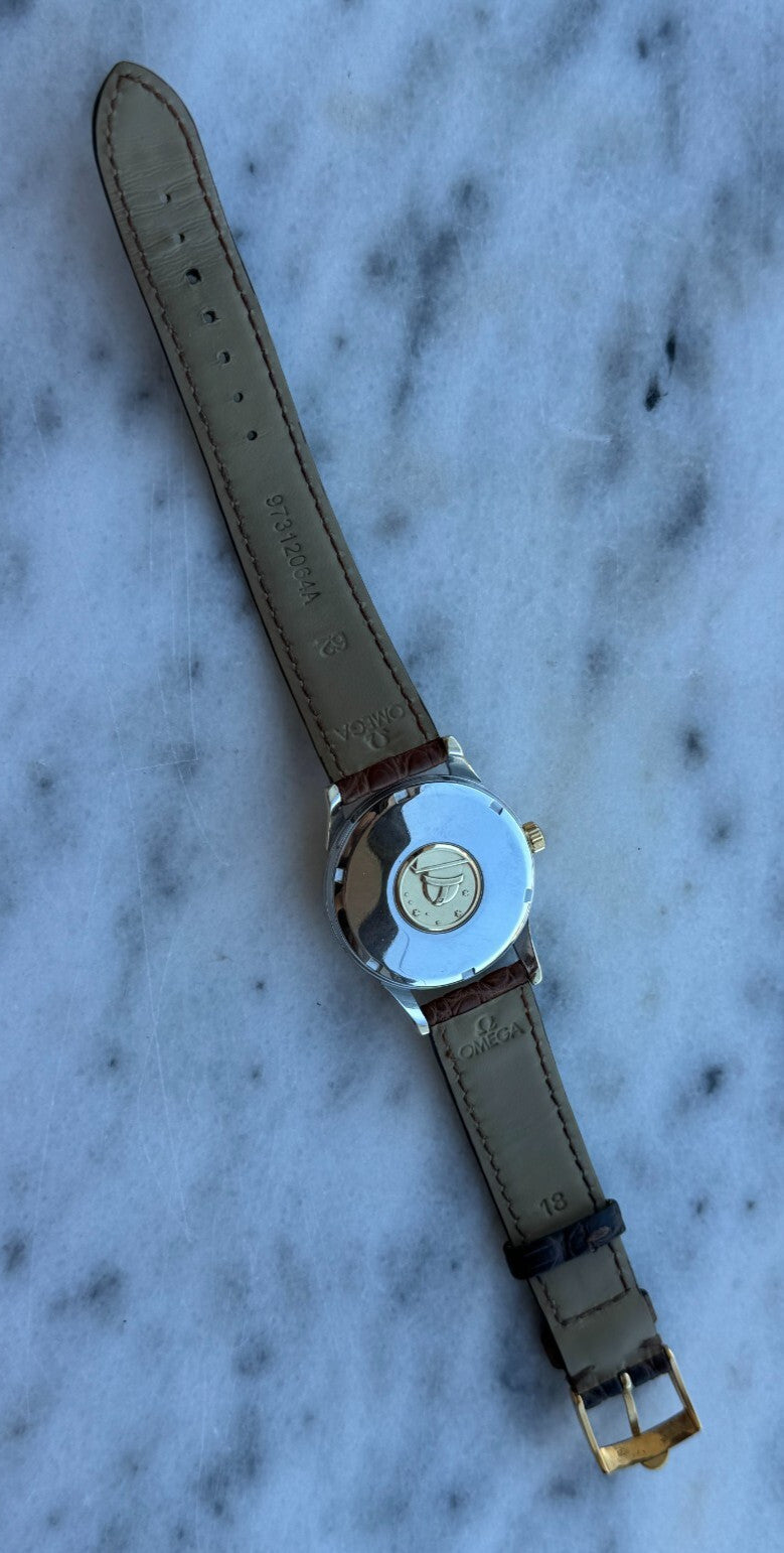 Omega Constellation Automatic Pie Pan Dial Gold & Steel Mens 34mm Swiss Made