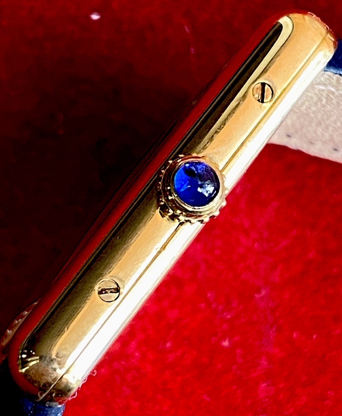 Cartier Tank LM 24x31mm Quartz | Silver 925 & 18K Gold Plated | Ref. 590005 | Burgundy Strap