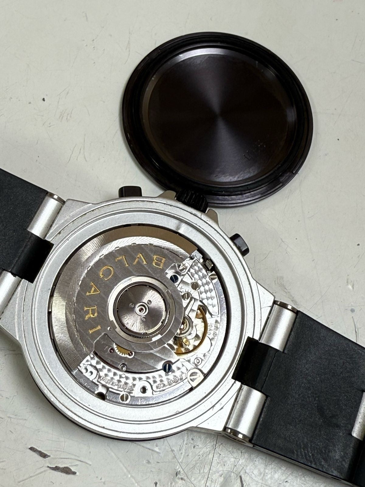 Bvlgari Diagono Aluminium Chronograph Automatic  AC 38 CA Mens 38mm Swiss Made