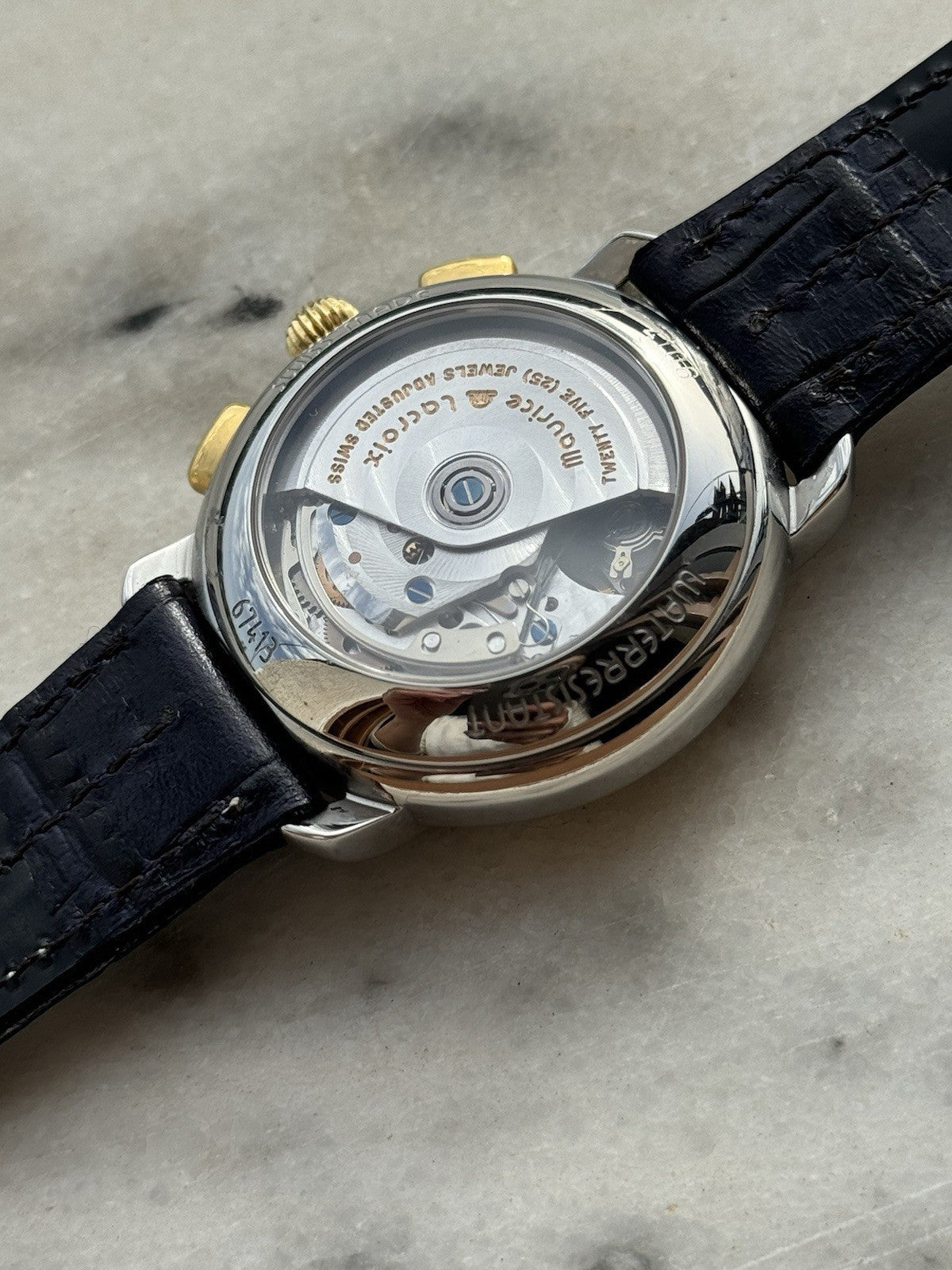 Maurice Lacroix Masterpiece Chronograph Automatic Blue Dial Mens 38mm 67413