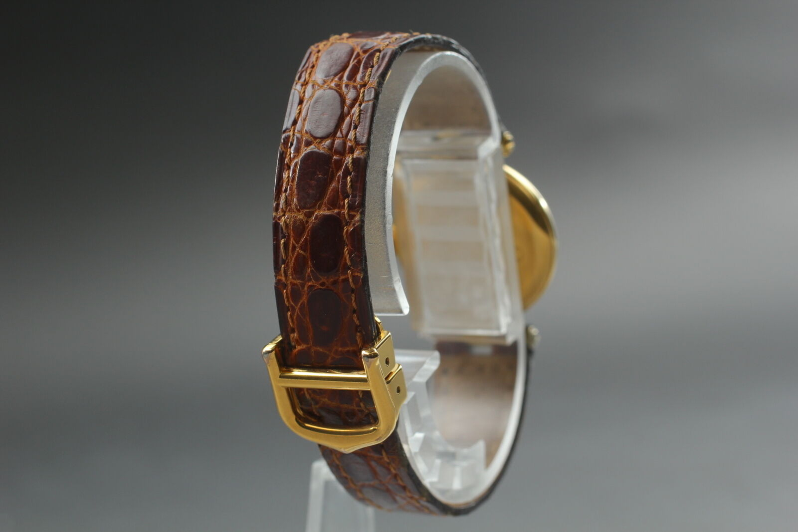 [Exc+5/Papers] CARTIER Must Vermeil 925 GP Case QZ 24MM Women's Watch-Swiss Made