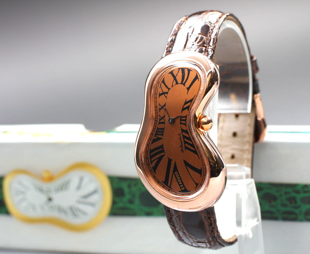 Salvador Dali Exaequo Softwatch 29mm Rose Gold Quartz Watch – Rare, w/ Box Set