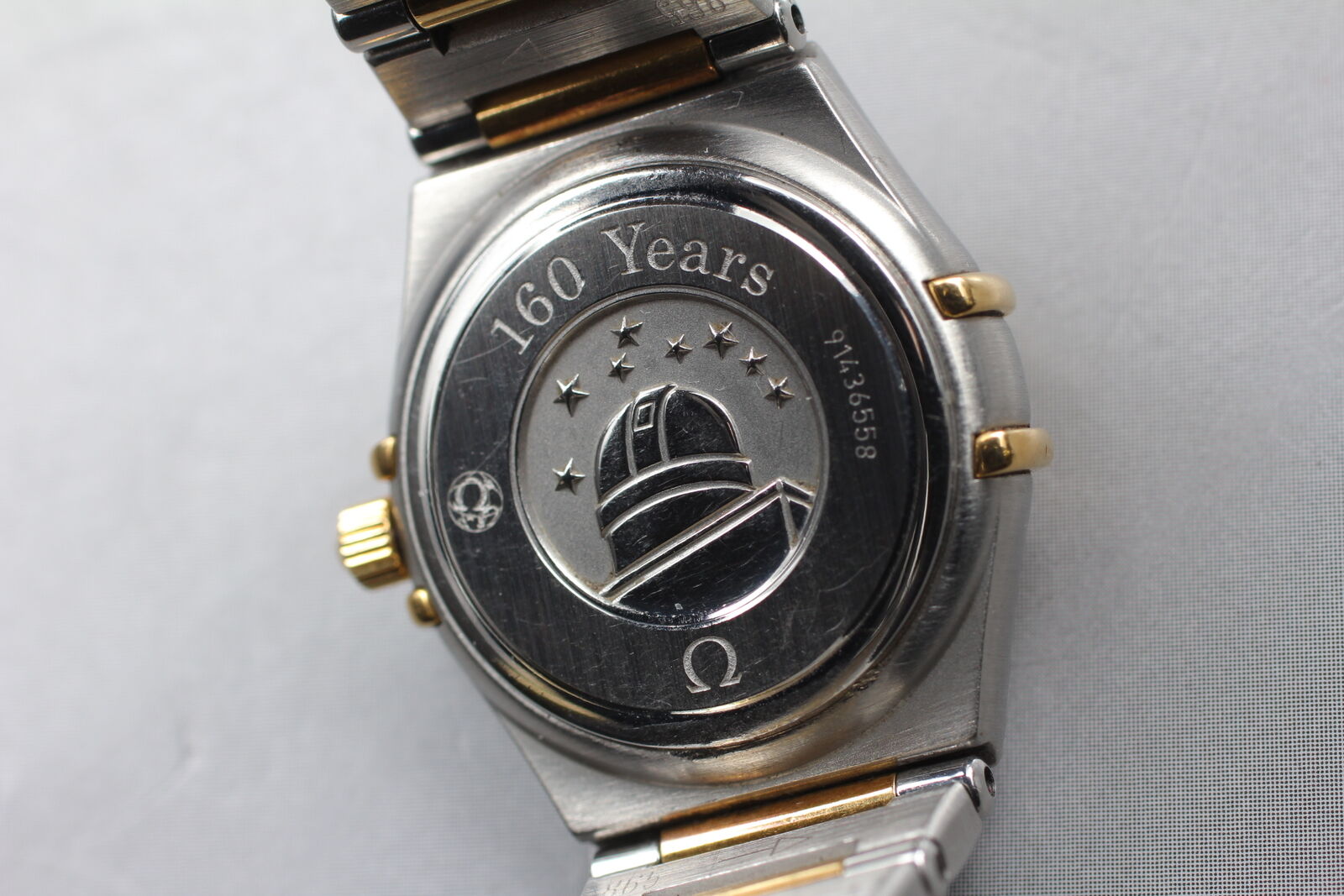 [Exc+5/Case] Serviced! Omega Constellation 18K Gold Diamond QZ 23mm Ladies Watch