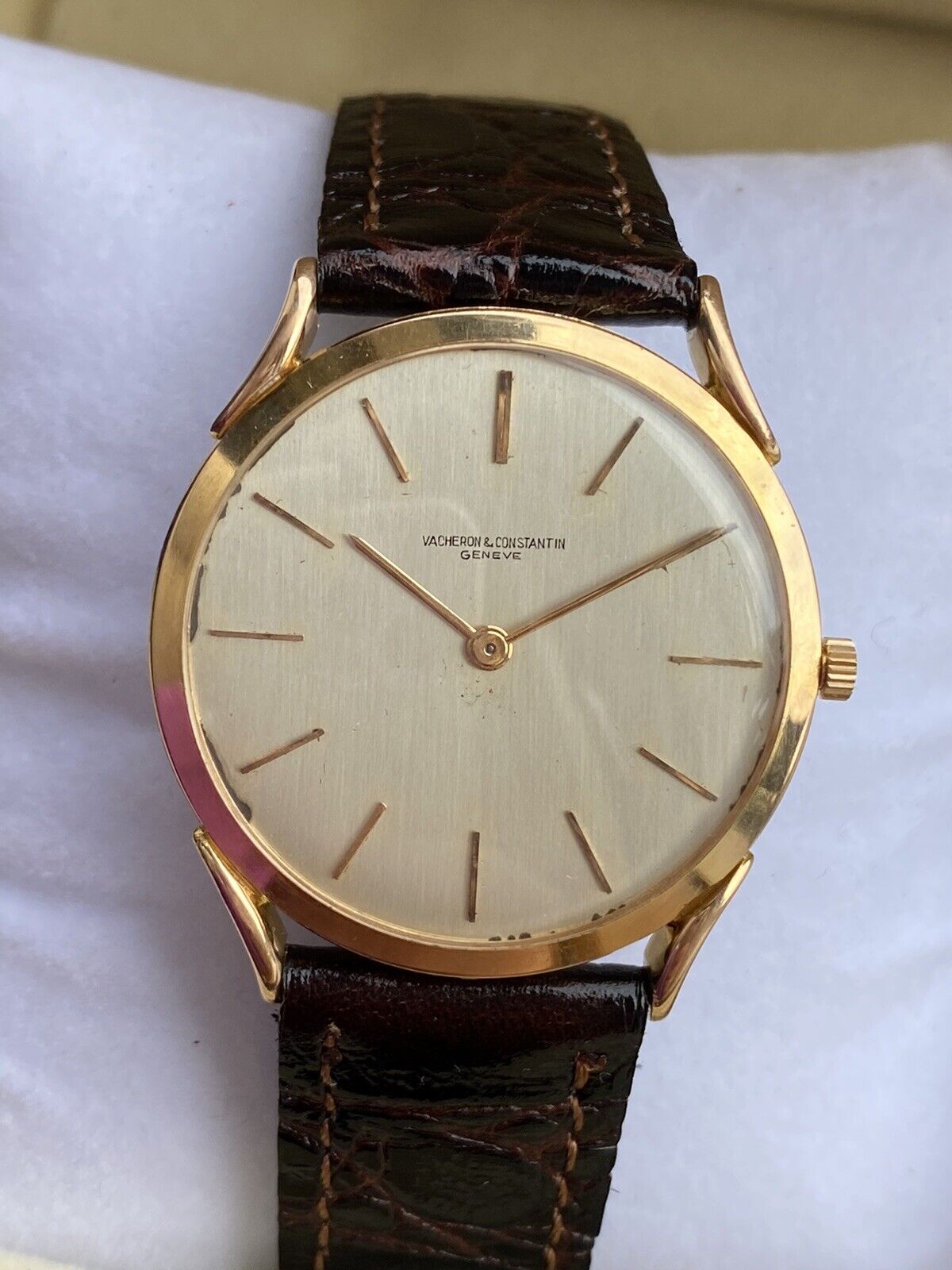 Vacheron Constantin Watch Manual Mens 31.5mm Slim Solid Rose Gold 18K Swiss Made