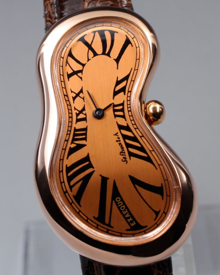 Salvador Dali Exaequo Softwatch 29mm Rose Gold Quartz Watch – Rare, w/ Box Set